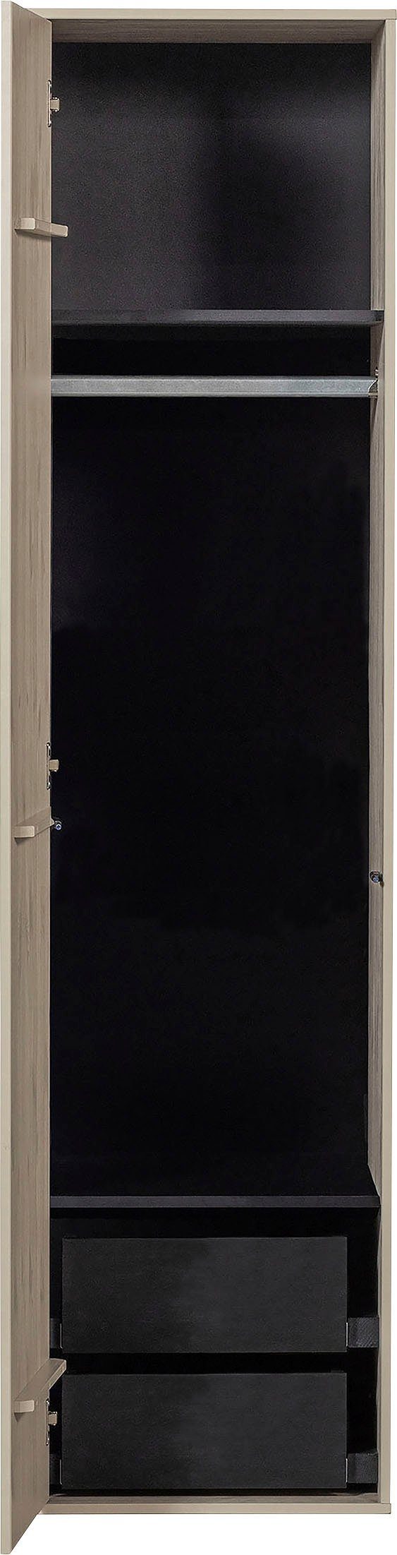 WOOOD Multifunctionele kast Daily garderobekast met push-to-open functie, hoogte 200 cm, breedte 50 of 100 cm
