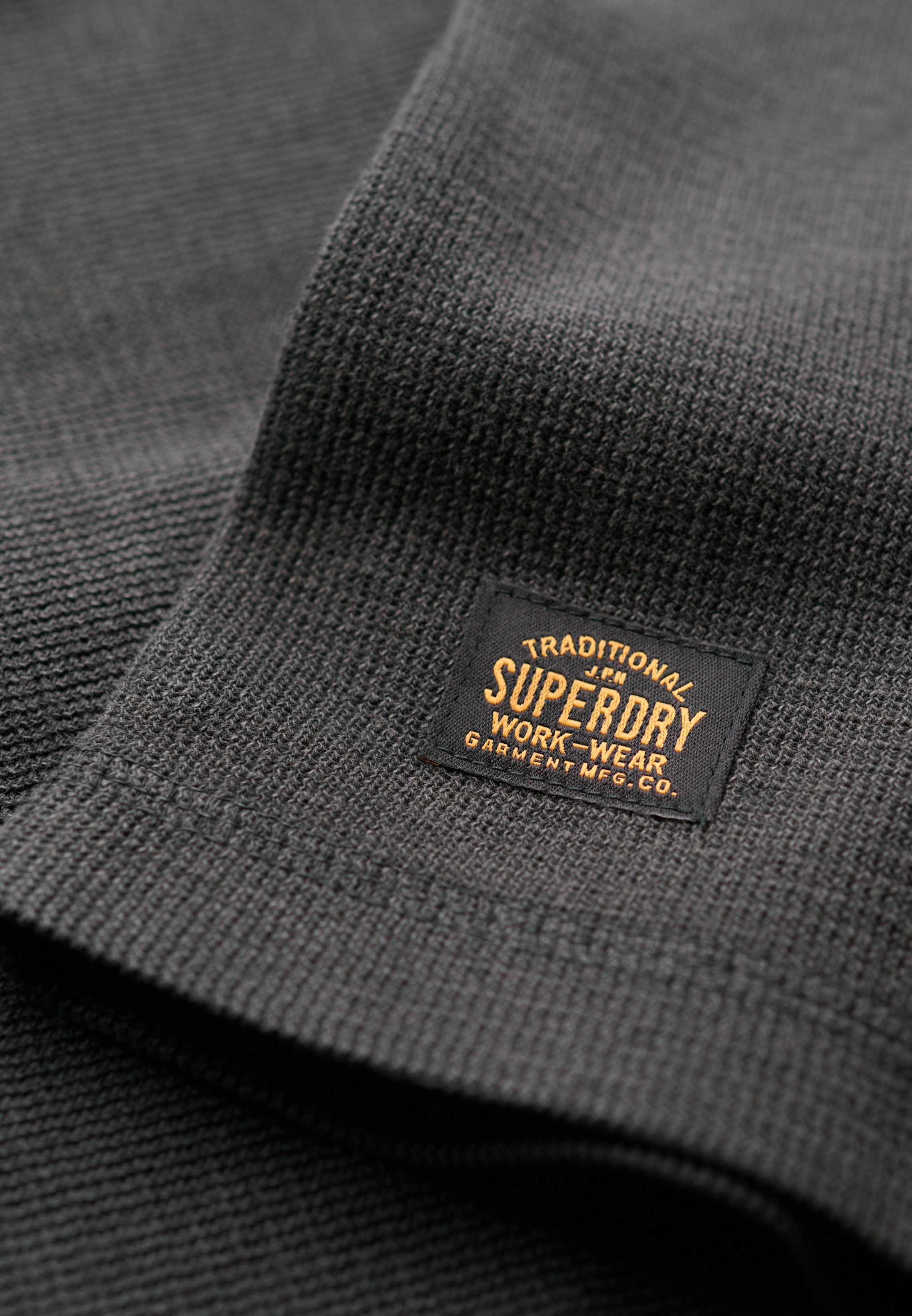 Superdry Shirt met lange mouwen WAFFLE LONG SLEEVE HENLEY TOP