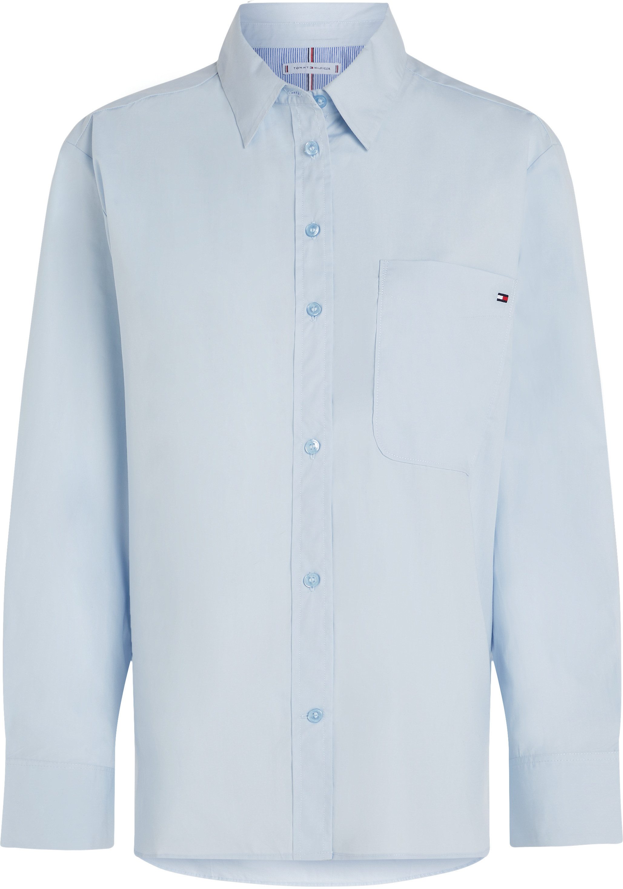 Tommy Hilfiger Overhemdblouse SOLID COTTON EASY FIT SHIRT
