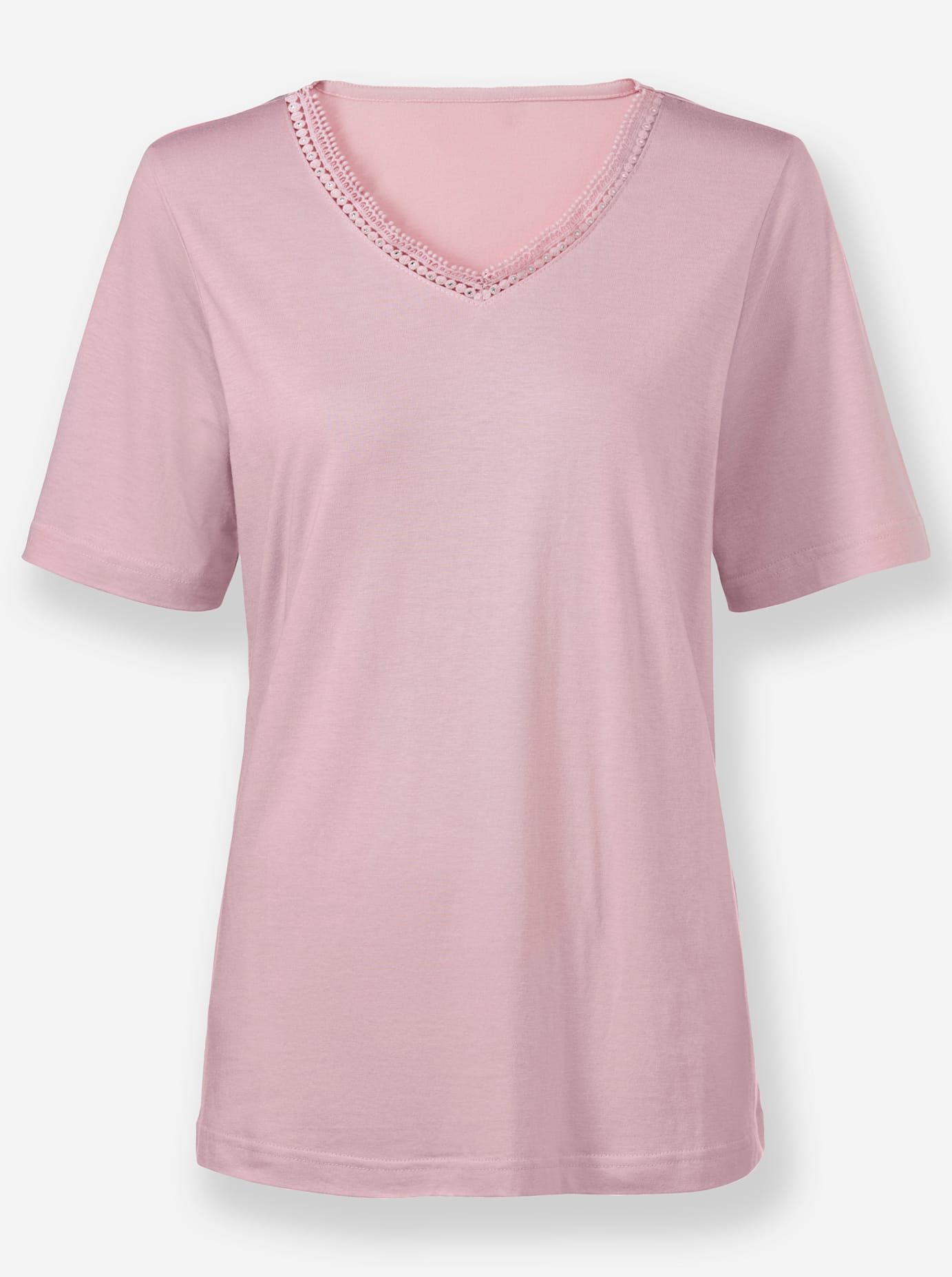 Classic Shirt met V-hals Shirt (1-delig)
