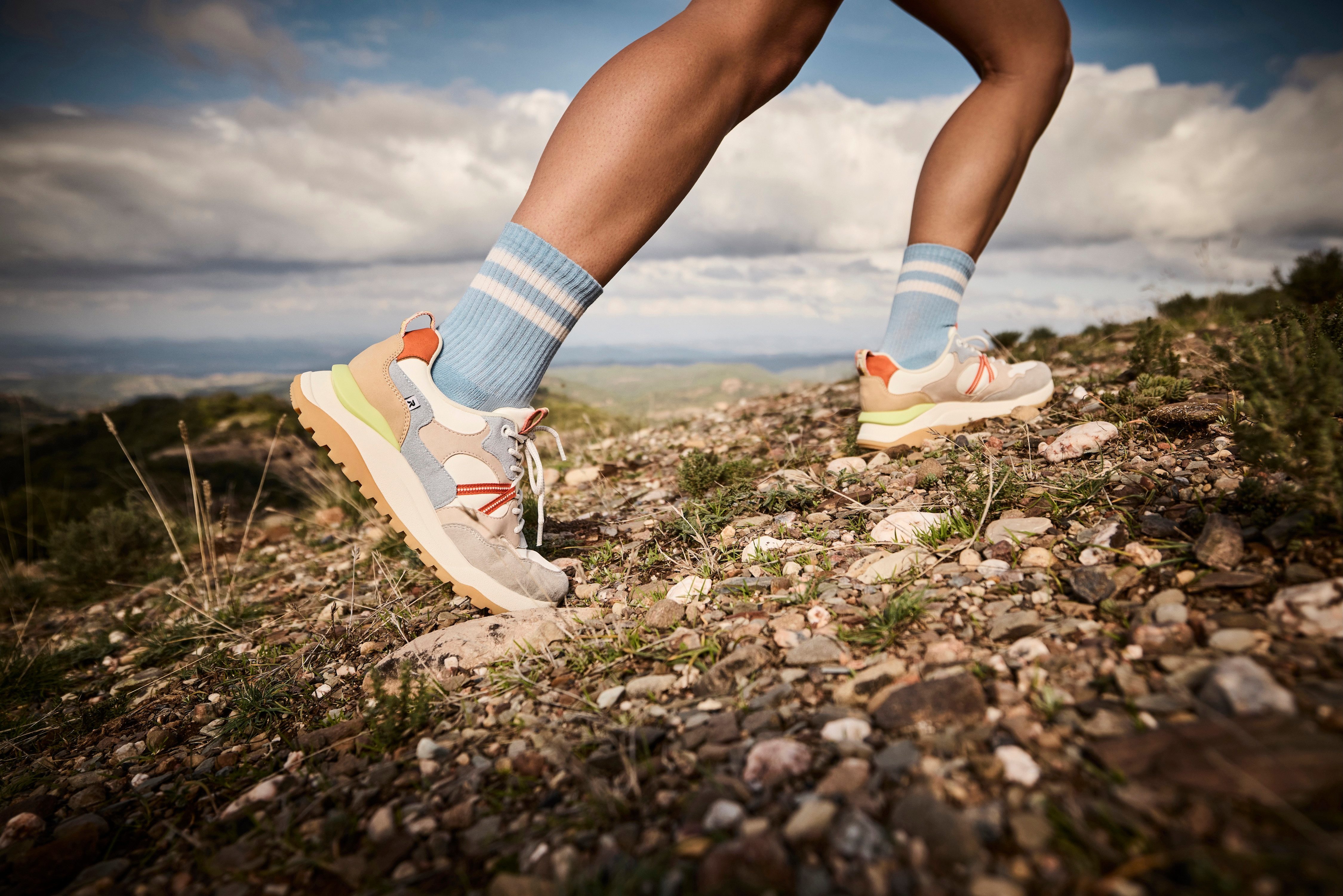RIEKER Sport Sneakers met sleehak Bel Air vrijetijdsschoen, lage schoen, veterschoen met uitneembaar voetbed