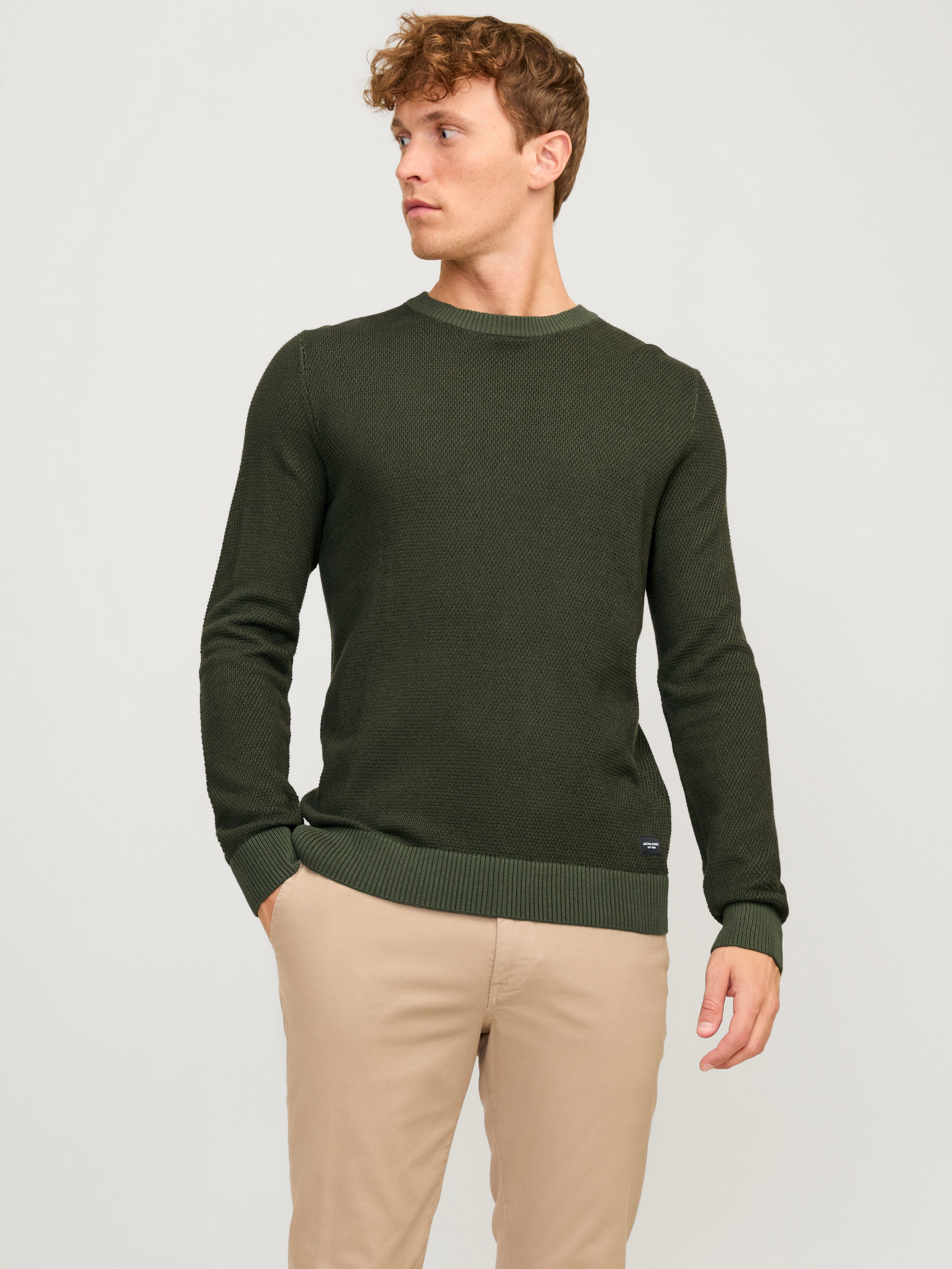 Jack & Jones Trui met ronde hals JJEGLOBE KNIT CREW NECK NOOS