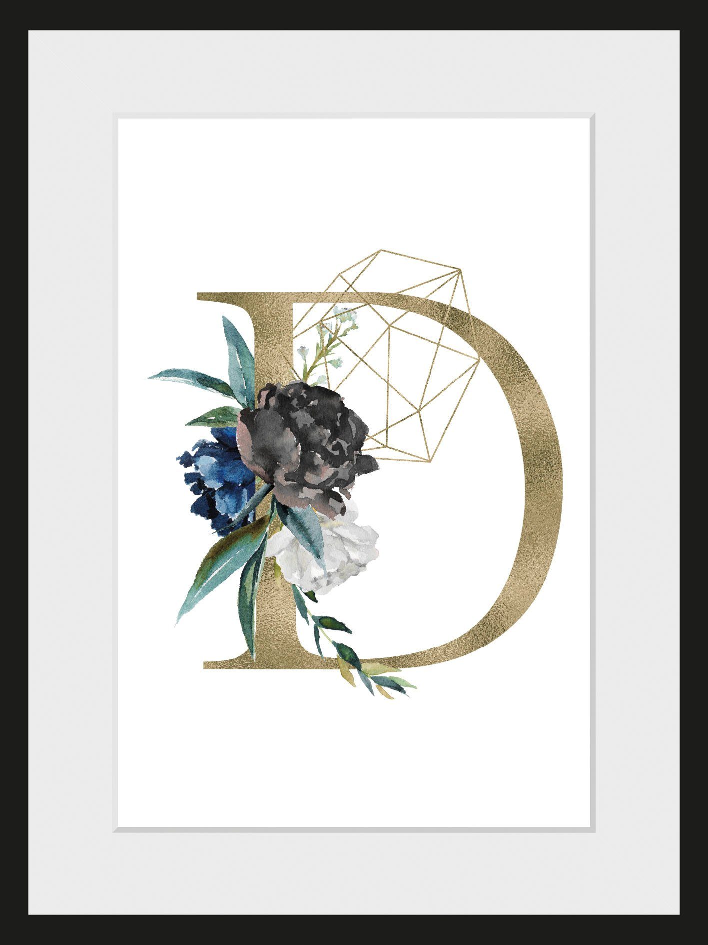 queence Wanddecoratie D HD premium posterdruk incl. houten lijst (1 stuk)