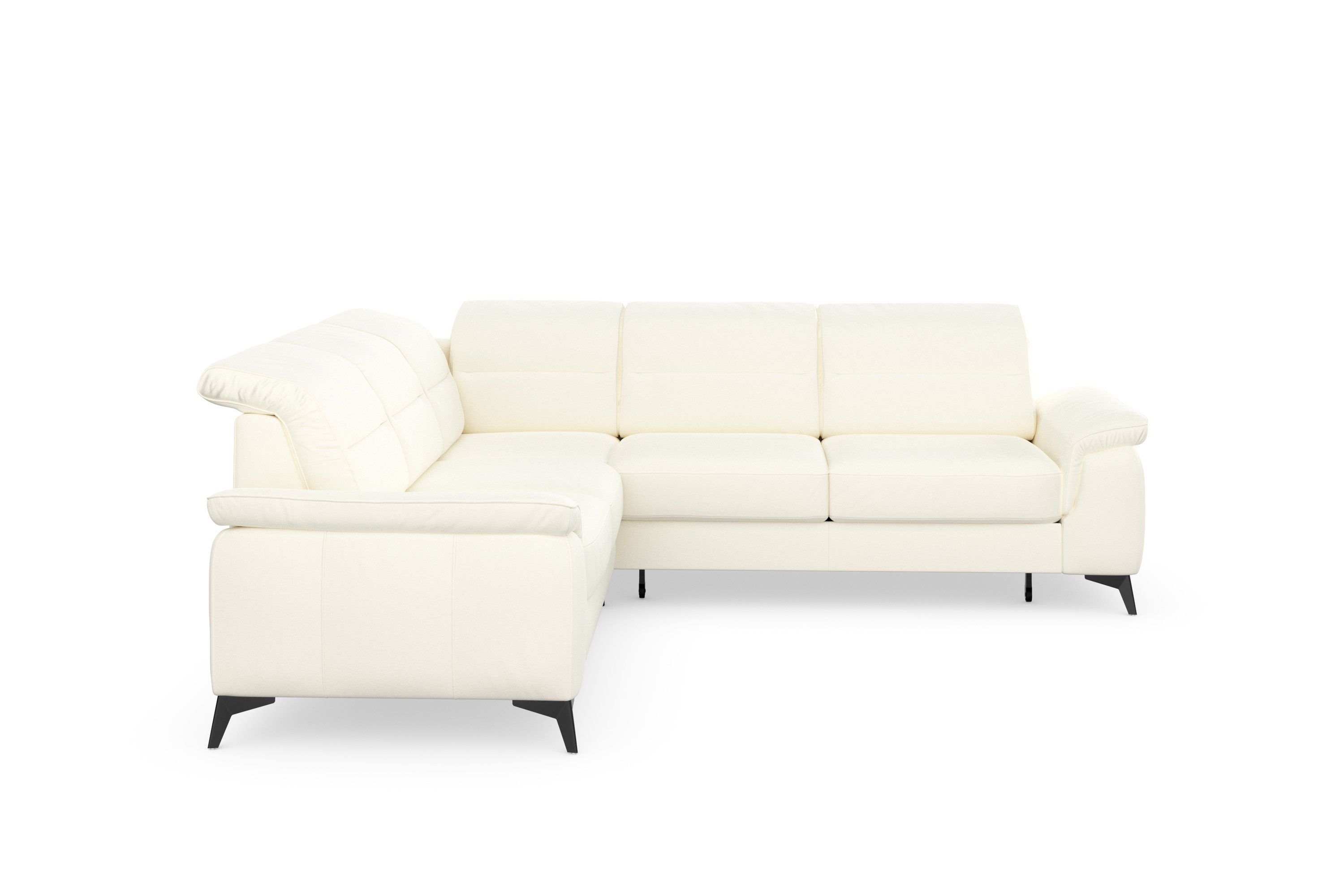sit&more Hoekbank Sinatra L-vorm optioneel met verstelbare hoofdsteun en armleuning, metalen poten
