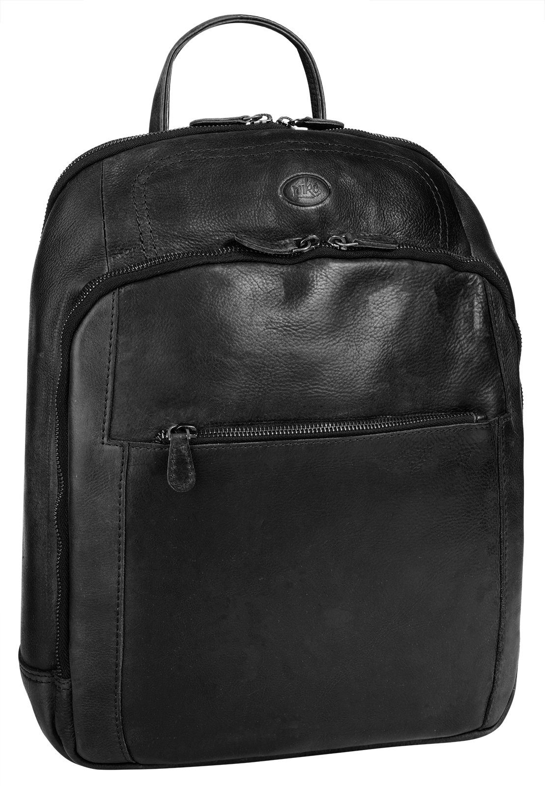 Piké Laptoprugzak echt leer, made in italy