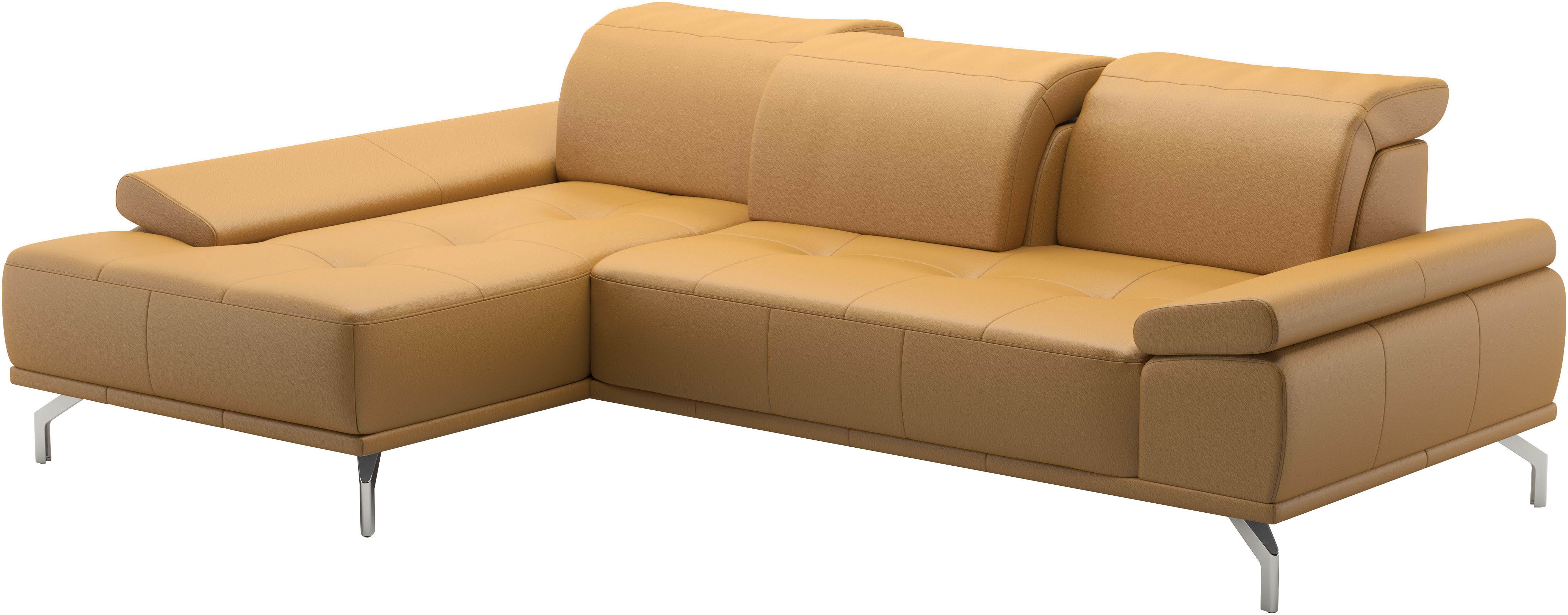 Places of Style Hoekbank Caluna Incl. zitdiepteverstelling, optioneel met hoofd- en armleuningverstelling
