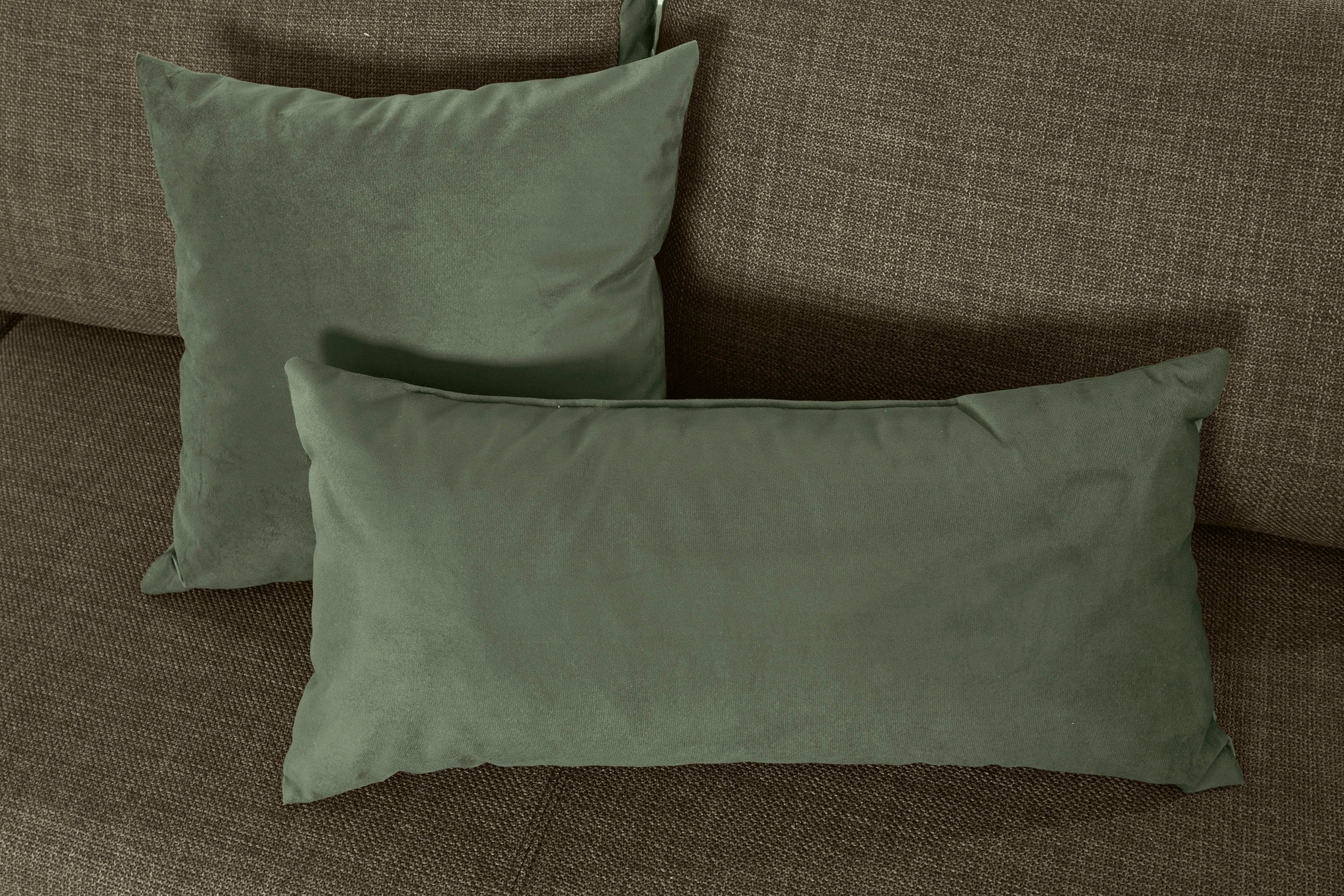 Home affaire Hoekbank Win, L-vorm, breedte 285cm optioneel met slaapfunctie en bedkast, taupe, corduroy