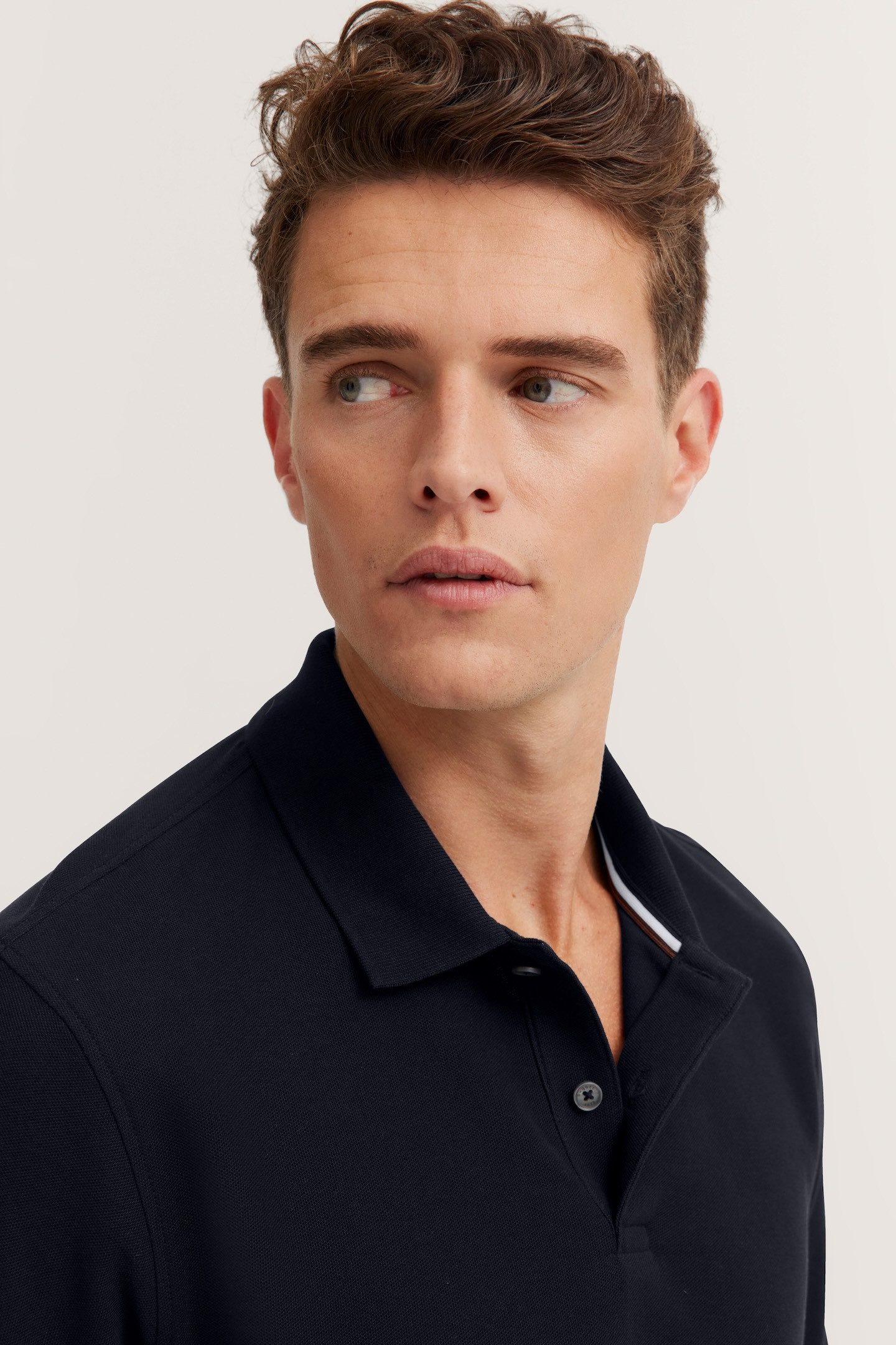 Bugatti Poloshirt met lange mouwen met lange mouwen
