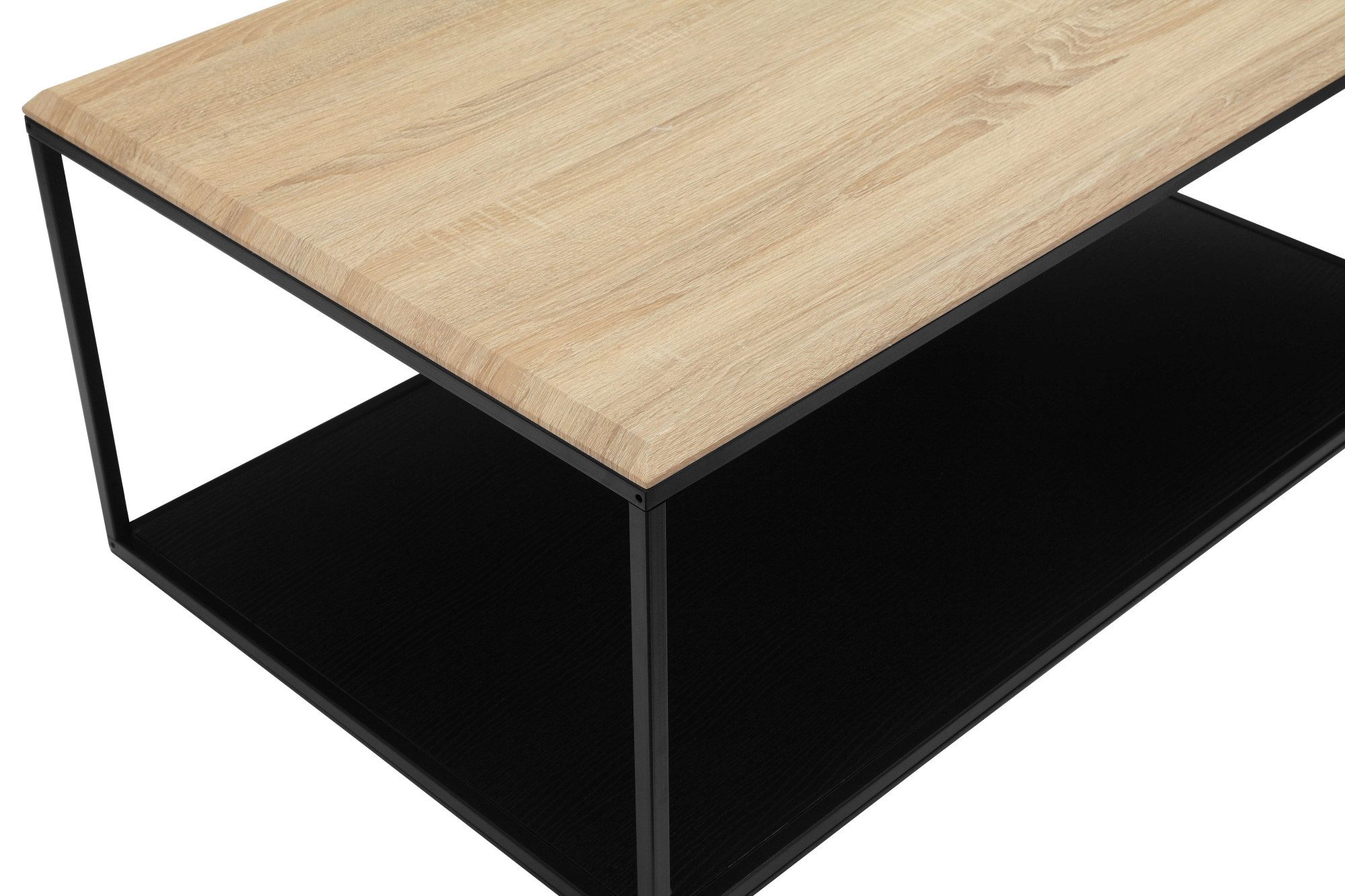 INOSIGN Salontafel Nathan poedergecoat frame met tafelblad in eikenlook