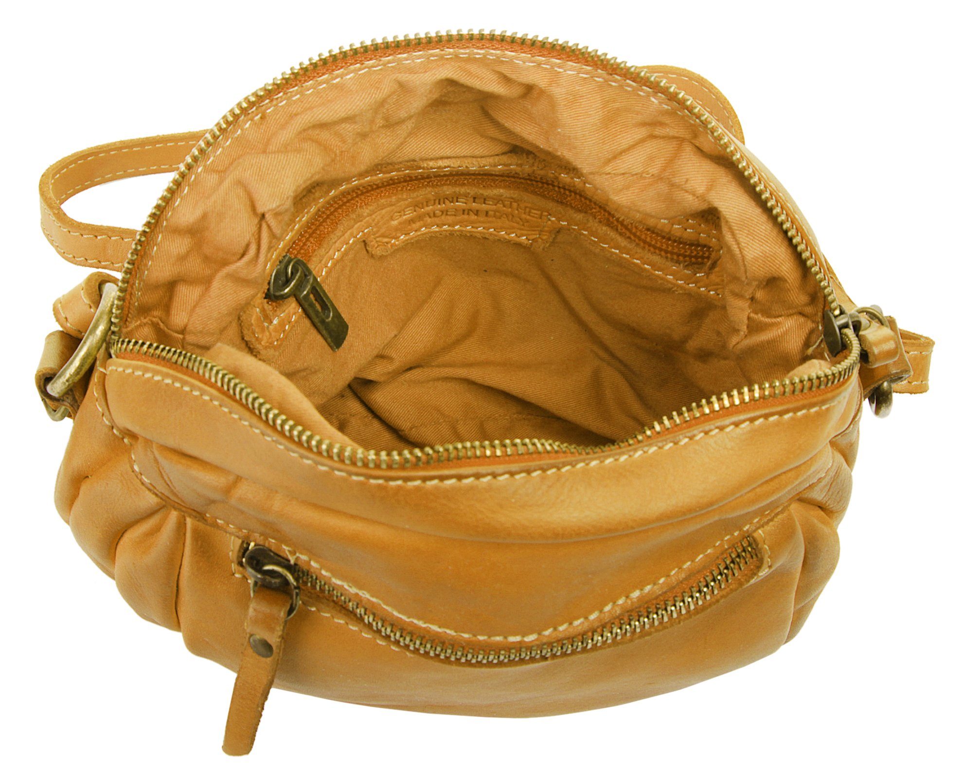 Cluty Schoudertas echt leer, made in italy