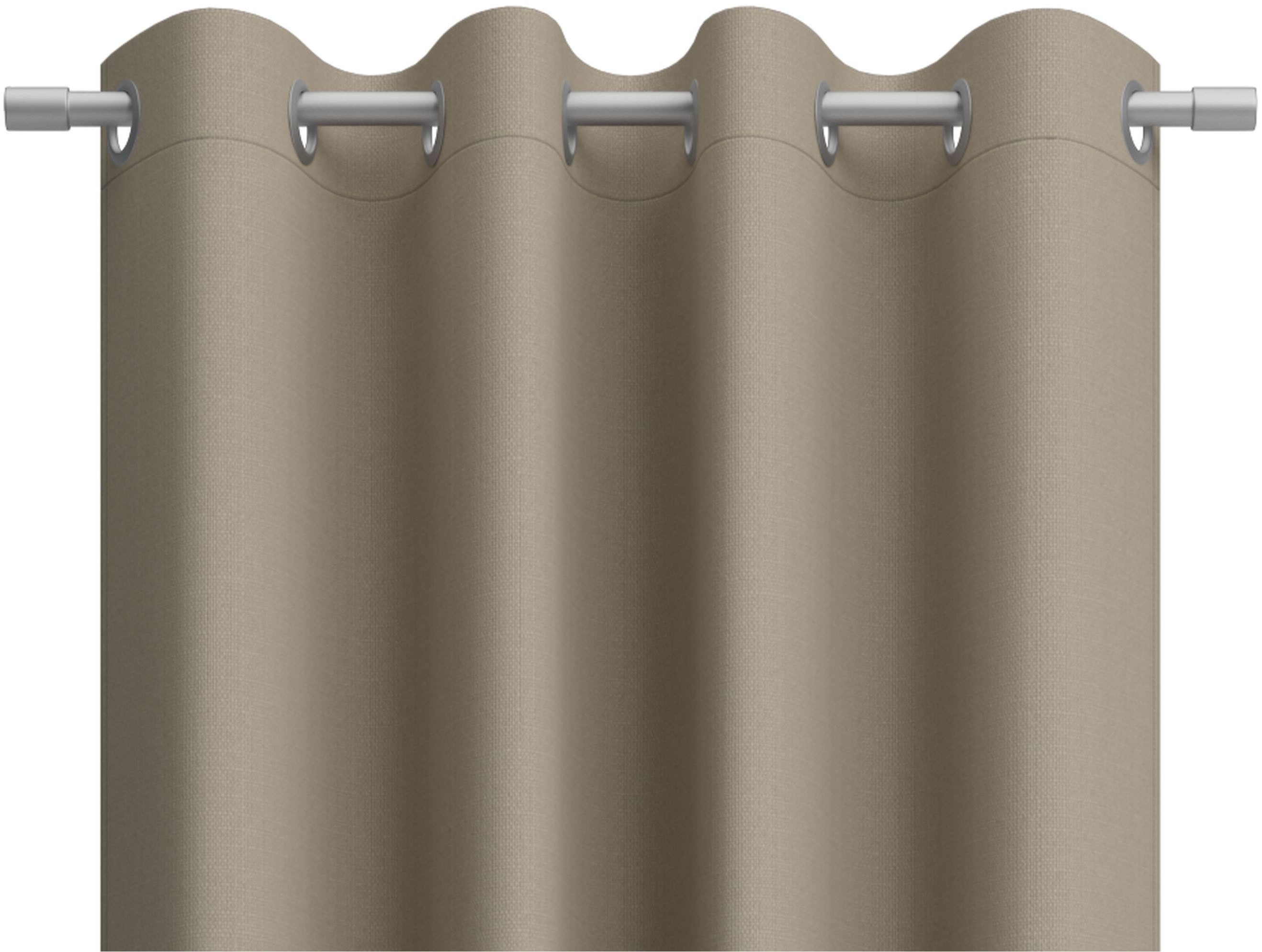 Neutex for you! Gordijn Linessa Ooggordijn met metalen ogen, breedte 137 cm, op maat (1 stuk)