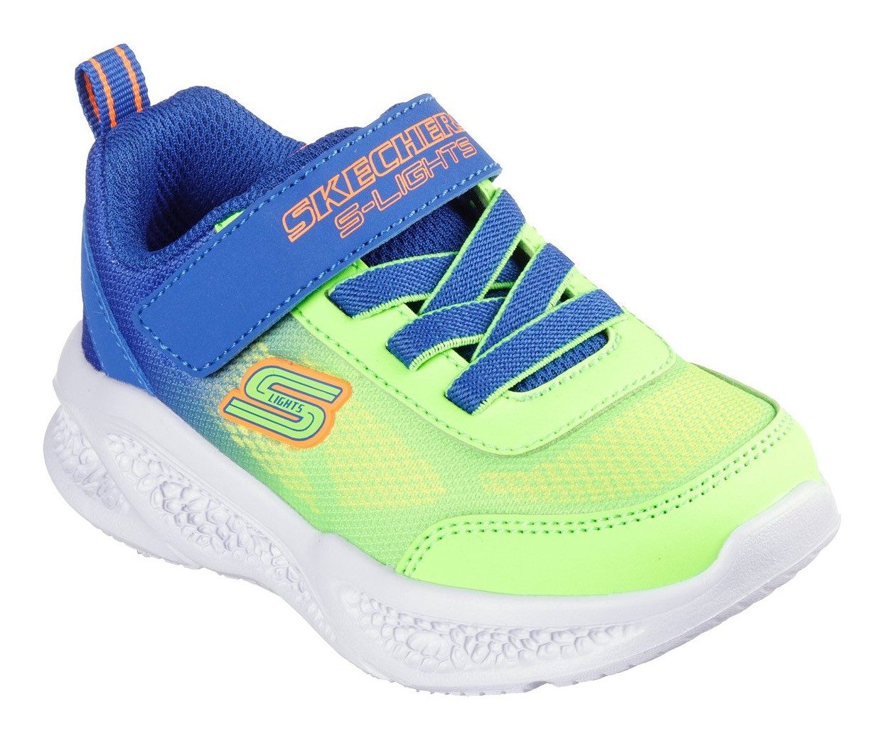 Skechers Babyschoentjes SKECHERS METEOR-LIGHTS , blink-klittenbandschoen om in te glijden, neon, maat sjabloon om te downloaden