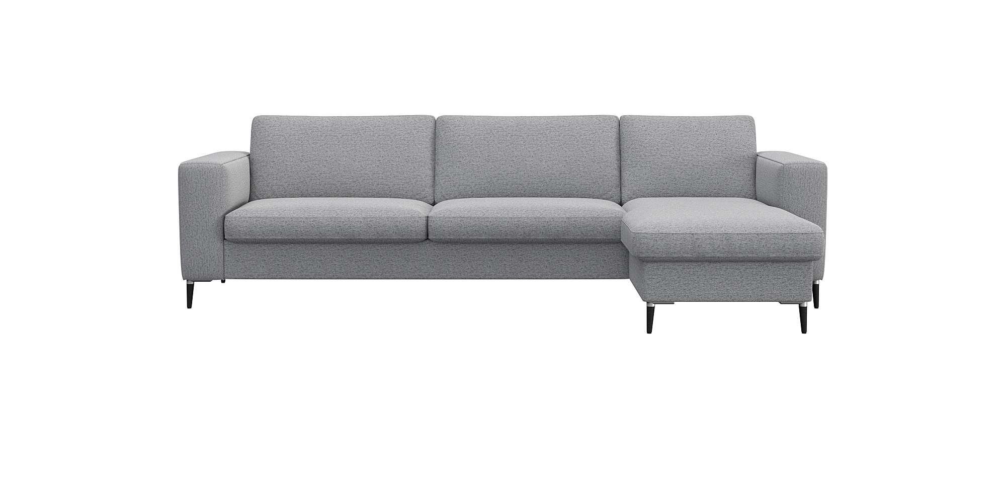 FLEXLUX Hoekbank Fiore, super comfortabel zitcomfort door koudschuim in de zitting, L-vorm grijs, hoekbanken