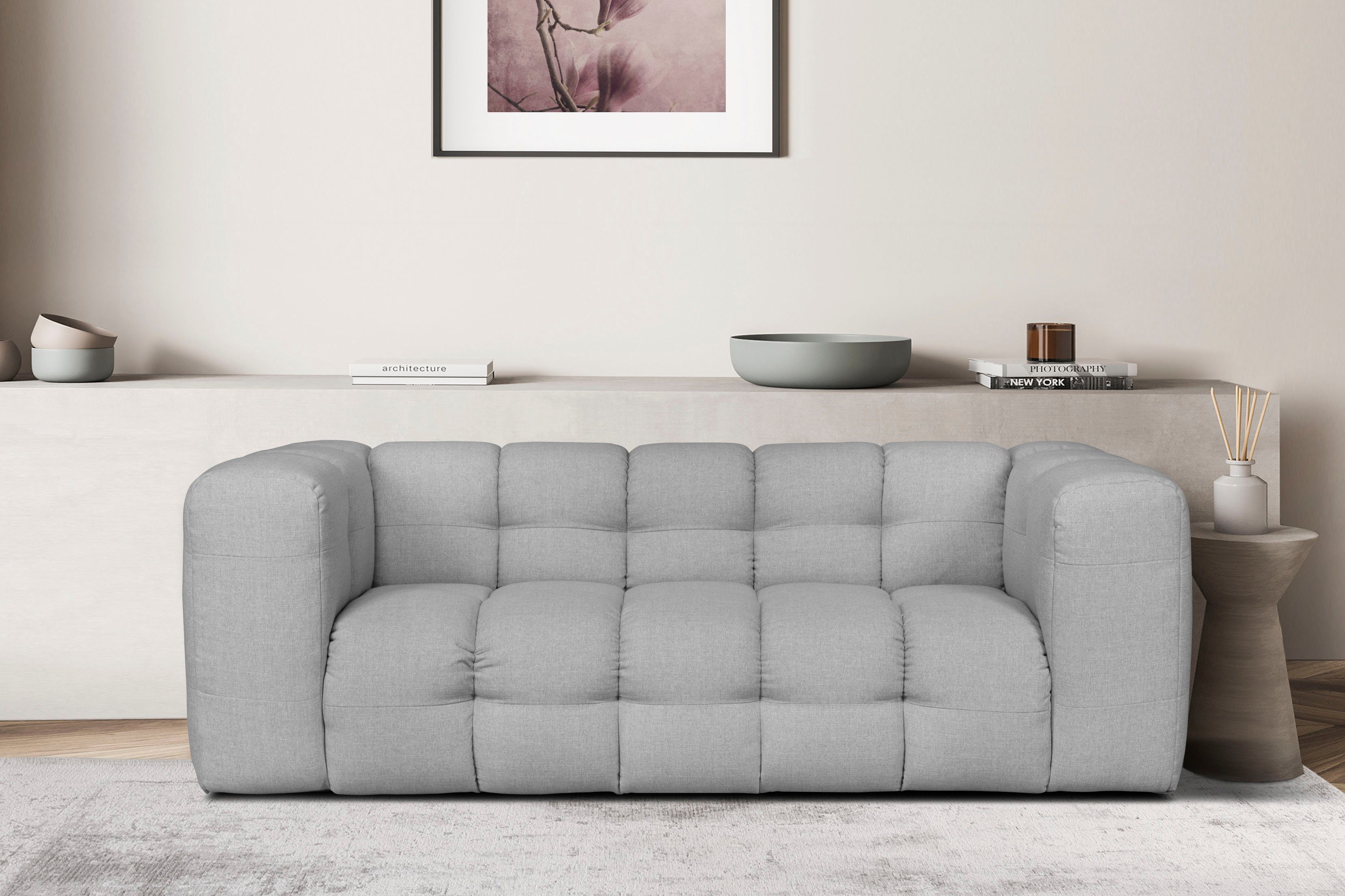 LeGer Home by Lena Gercke 3-zitsbank TALISHA designerbank, moderne quilt, afmetingen B/D/H: 229/110/75 cm