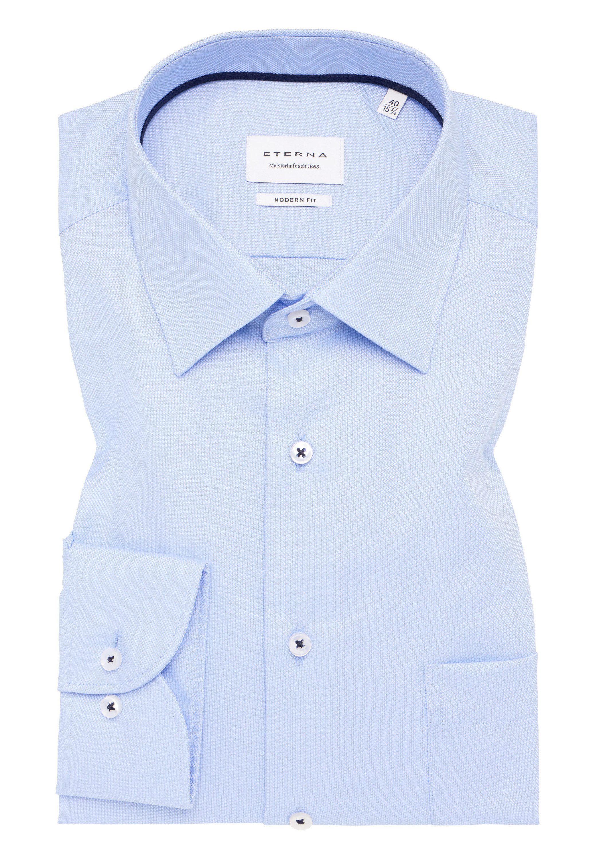 Eterna Overhemd met lange mouwen MODERN FIT NON IRON (strijkvrij)