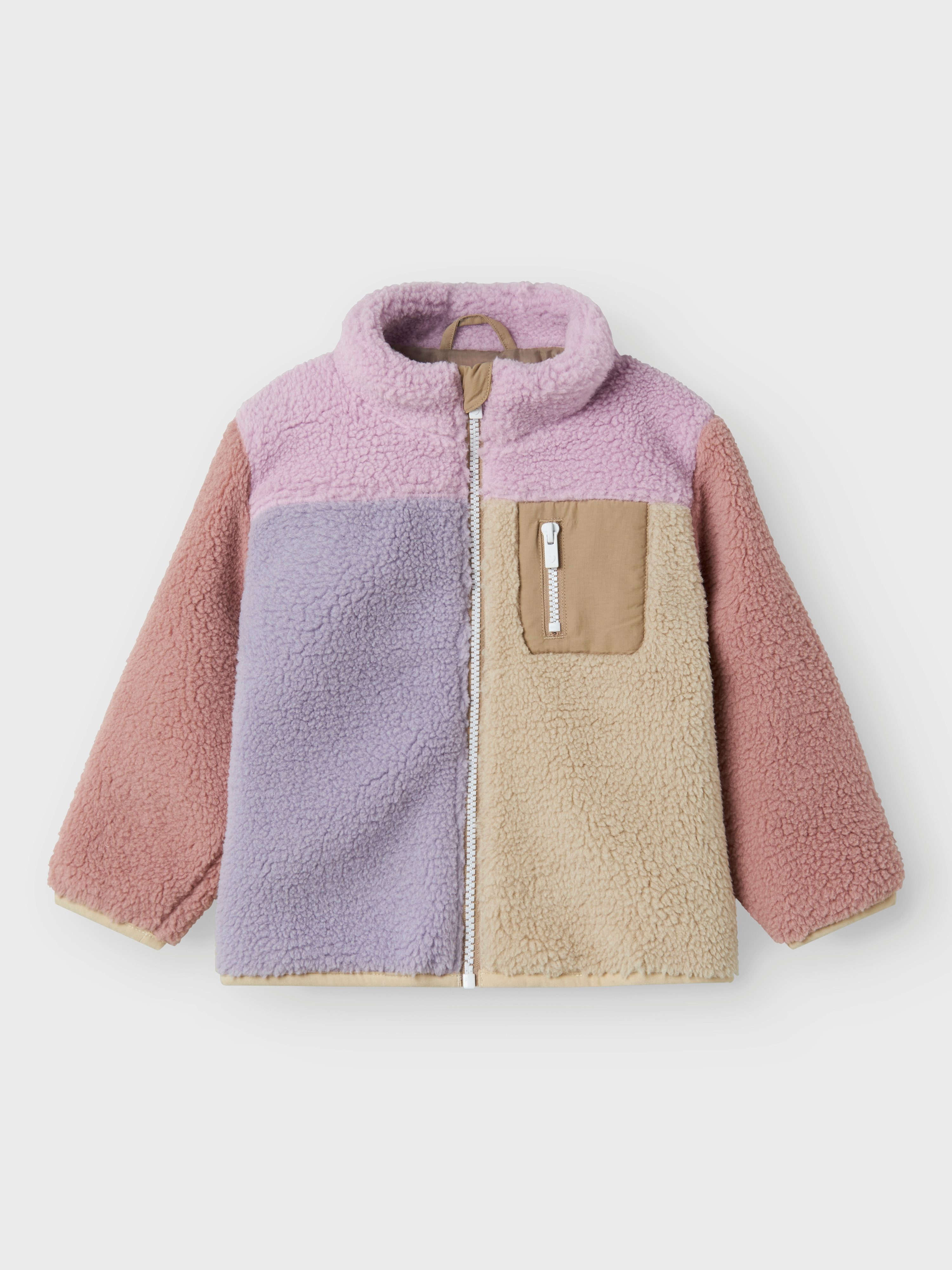 Name It Fleecejack NMFMONICA TEDDY JACKET BLOCK
