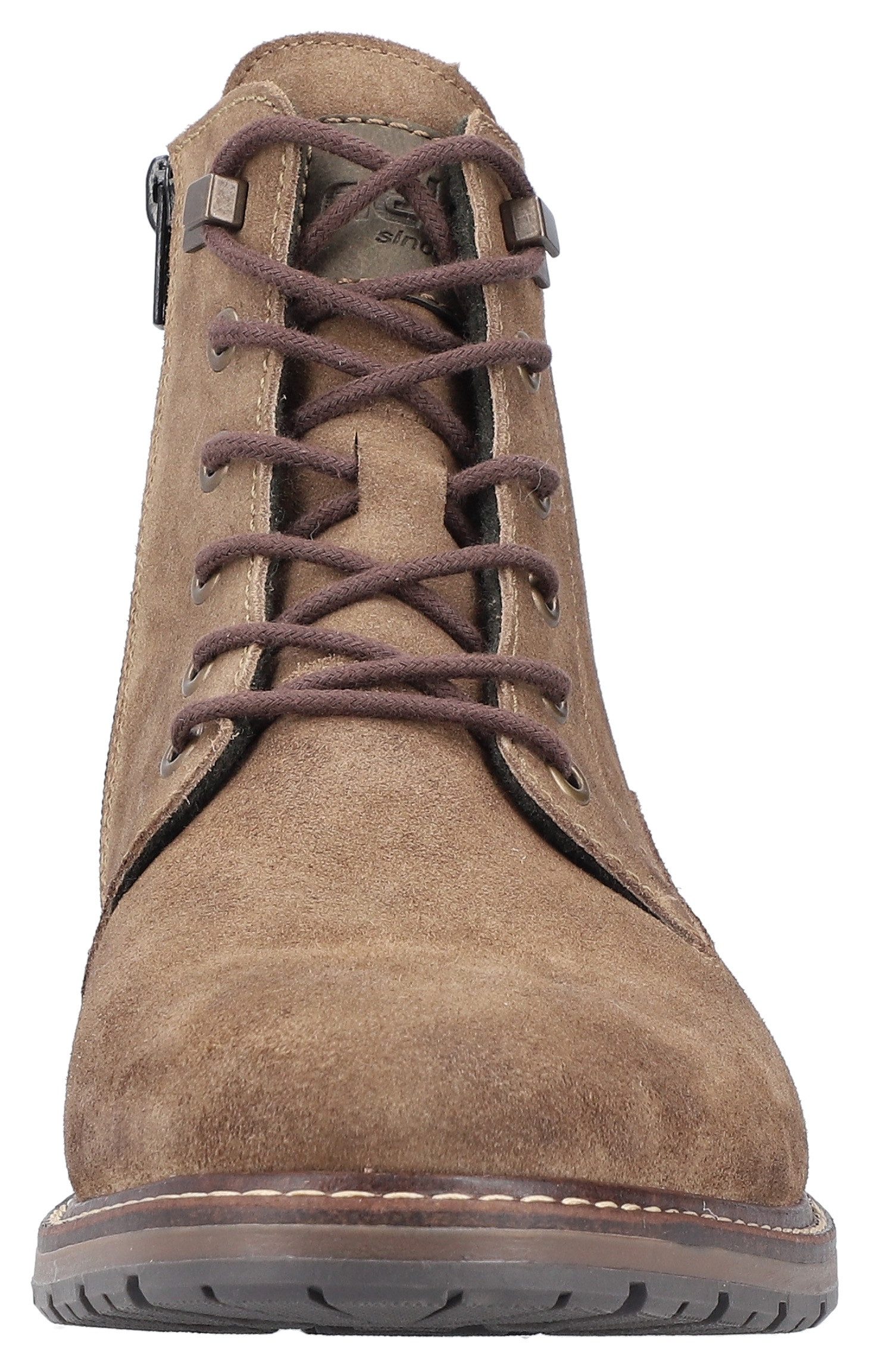 Rieker Veterlaarsjes hakken, veterschoenen, zakelijke schoen met decoratieve naden