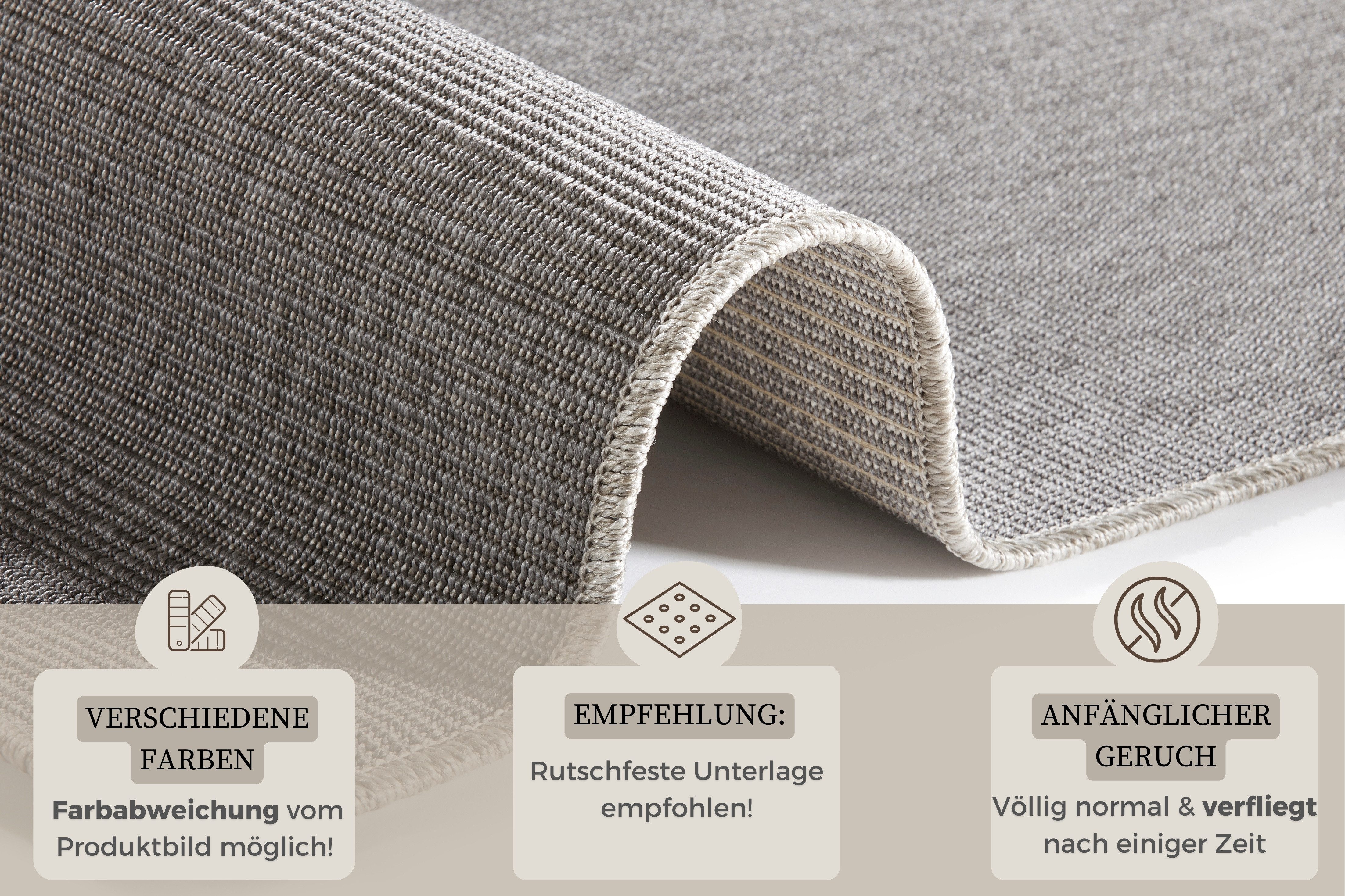 HANSE Home Loper Nature, in- en outdoor Vloerkleed, weerbestendig, balkon, hal, woonkamer, waterbestendig, sisal look