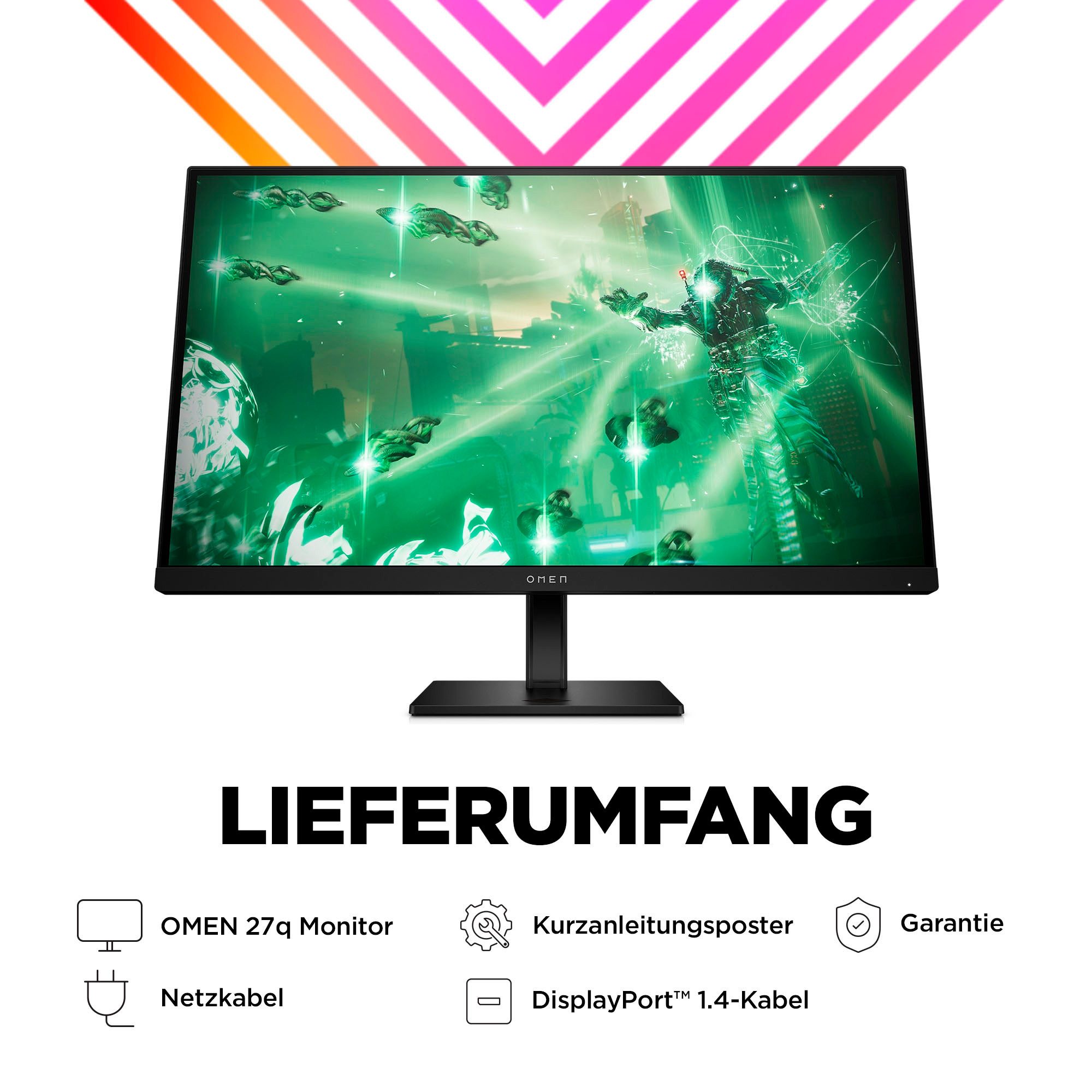 HP Gaming-monitor OMEN 27q (HSD-0156-A), 68,6 cm / 27", QHD