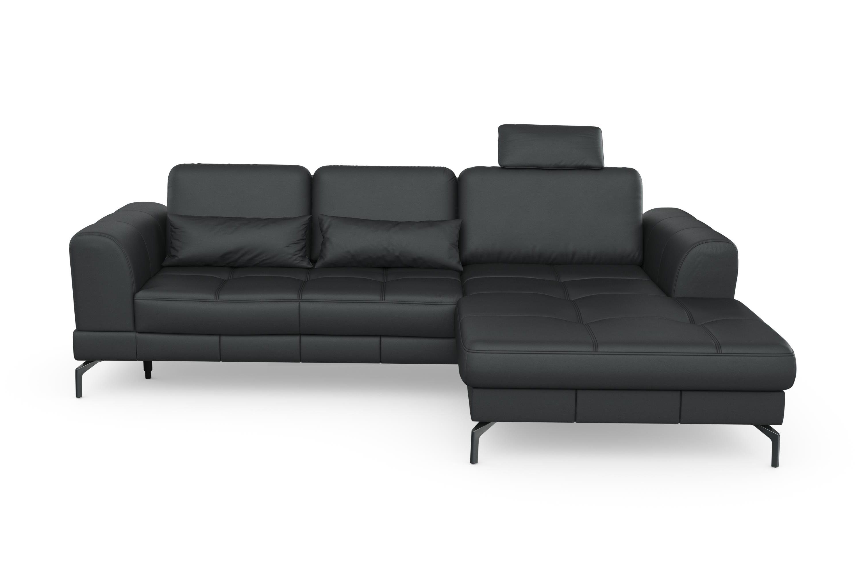 sit&more Hoekbank Bendigo L-vorm inclusief zitdiepteverstelling, bodemvrijheid 15 cm, 2 pootkleuren
