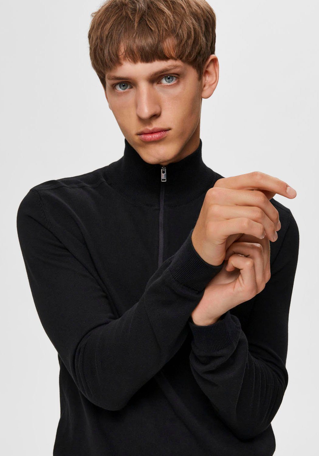 SELECTED HOMME Schipperstrui SLHBERG HALF ZIP CARDIGAN NOOS
