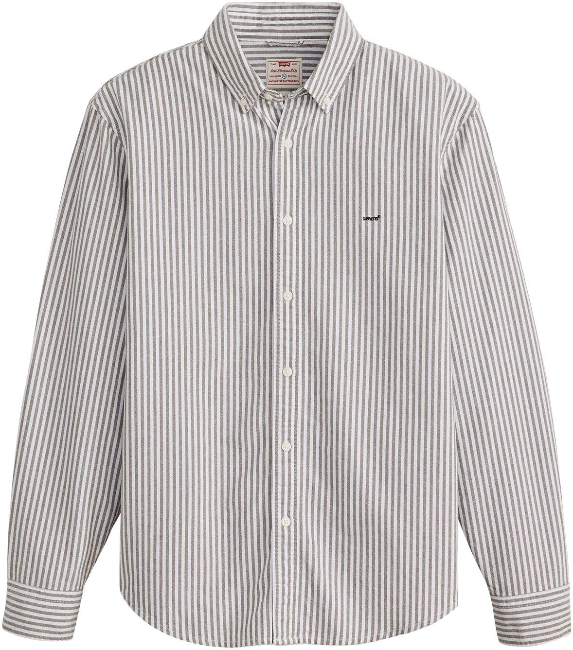 Levi's® Overhemd met lange mouwen AUTHENTIC BUTTON DOWN met ton-in-ton logo-borduursel op de borst