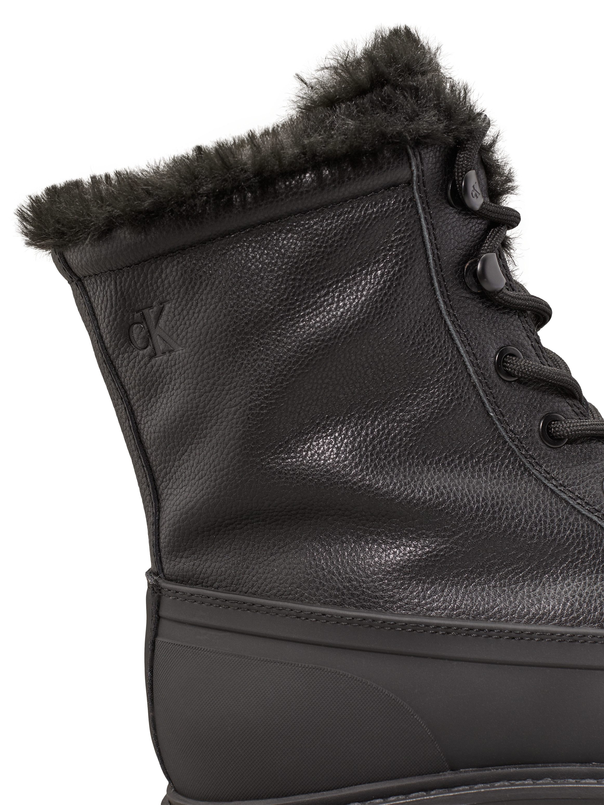Calvin Klein Winterlaarzen FLATFORM LACE UP BOOT PADDED , veterschoenen, enkellaars, plateau-profielzool, met warme voering