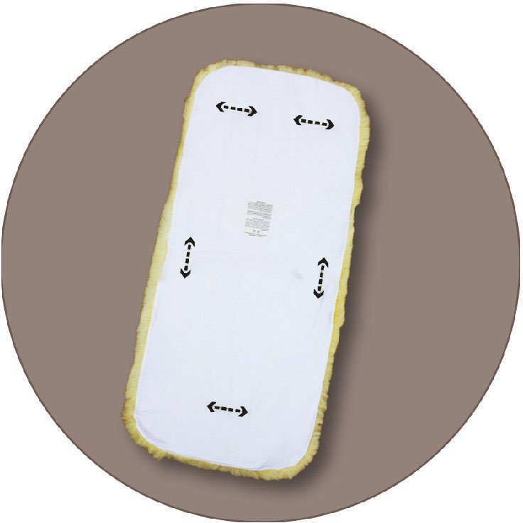 Heitmann Felle Lamsvacht voor de baby Inleg - echt lamsvacht ideaal voor zachte draagzakken, kinderwagens, buggy's, kinderbedden, wasbaar