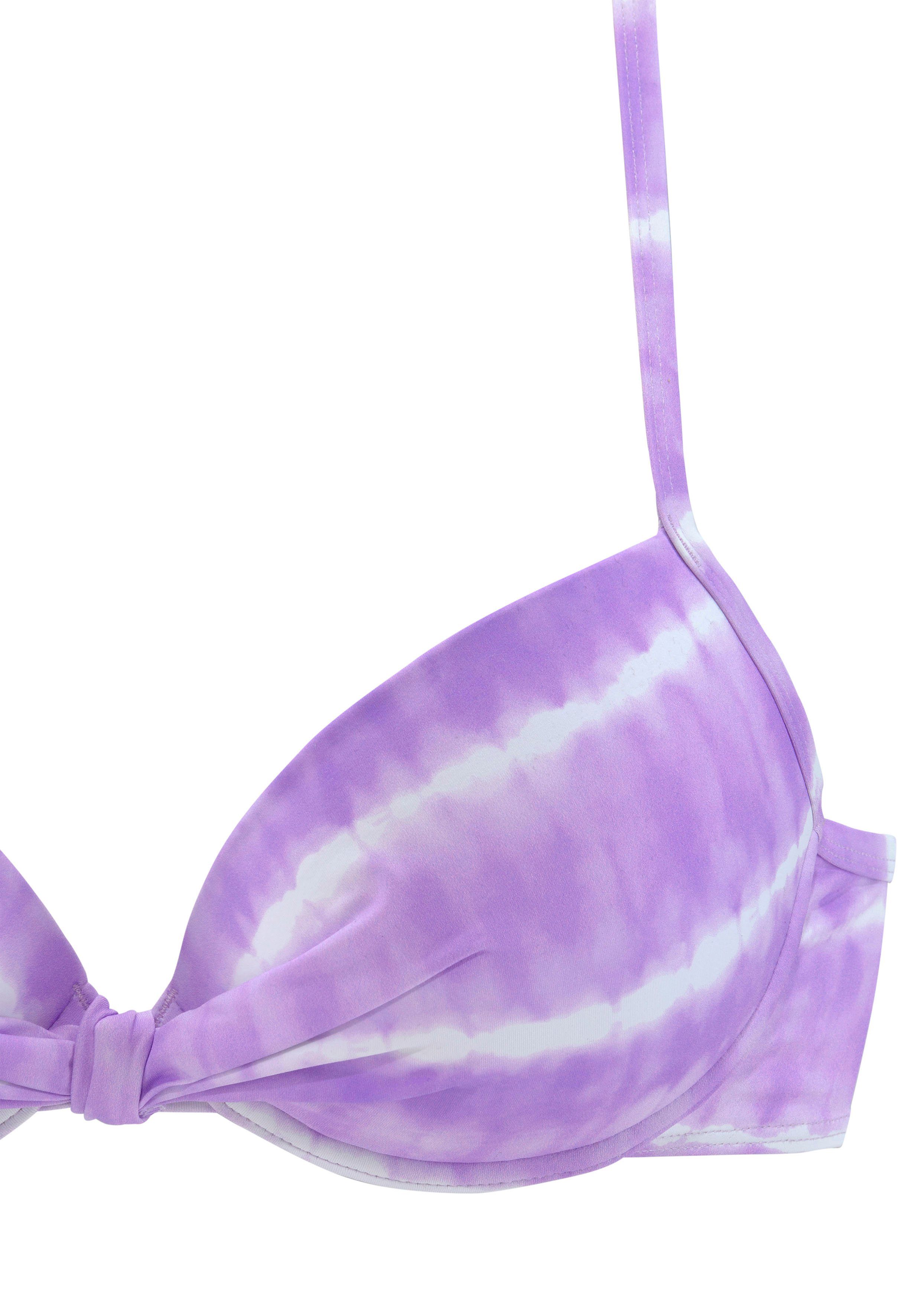 s.Oliver RED LABEL Beachwear Bikinitop met beugels Enja met gewatteerde cups en batikprint