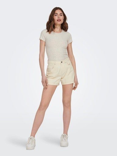 Only Shirt met ronde hals ONLEMMA – Shirt met korte mouwen en golvende zoom