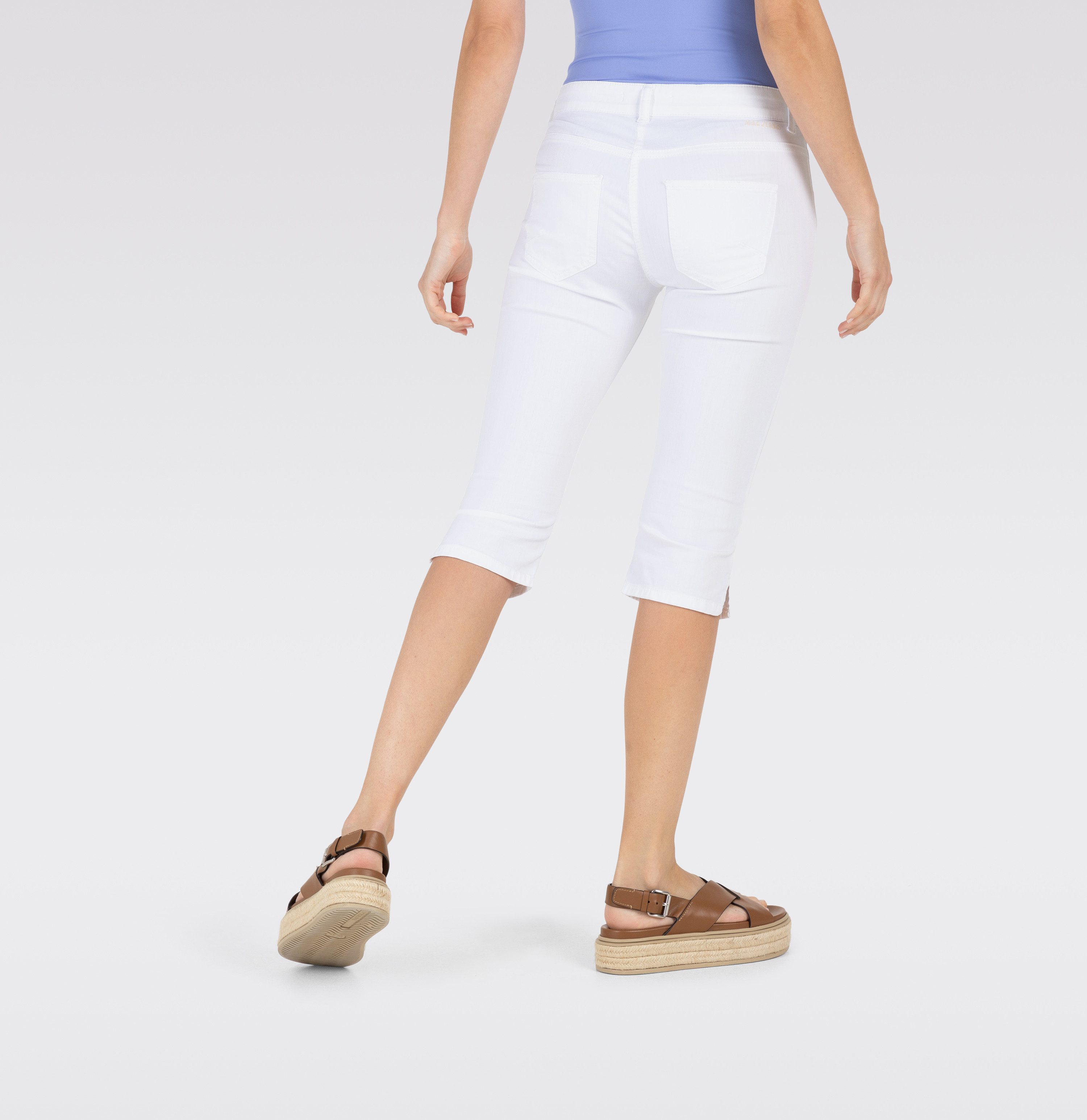 MAC Capri jeans Capri Ingelegde decoratieve plooien aan de zoom