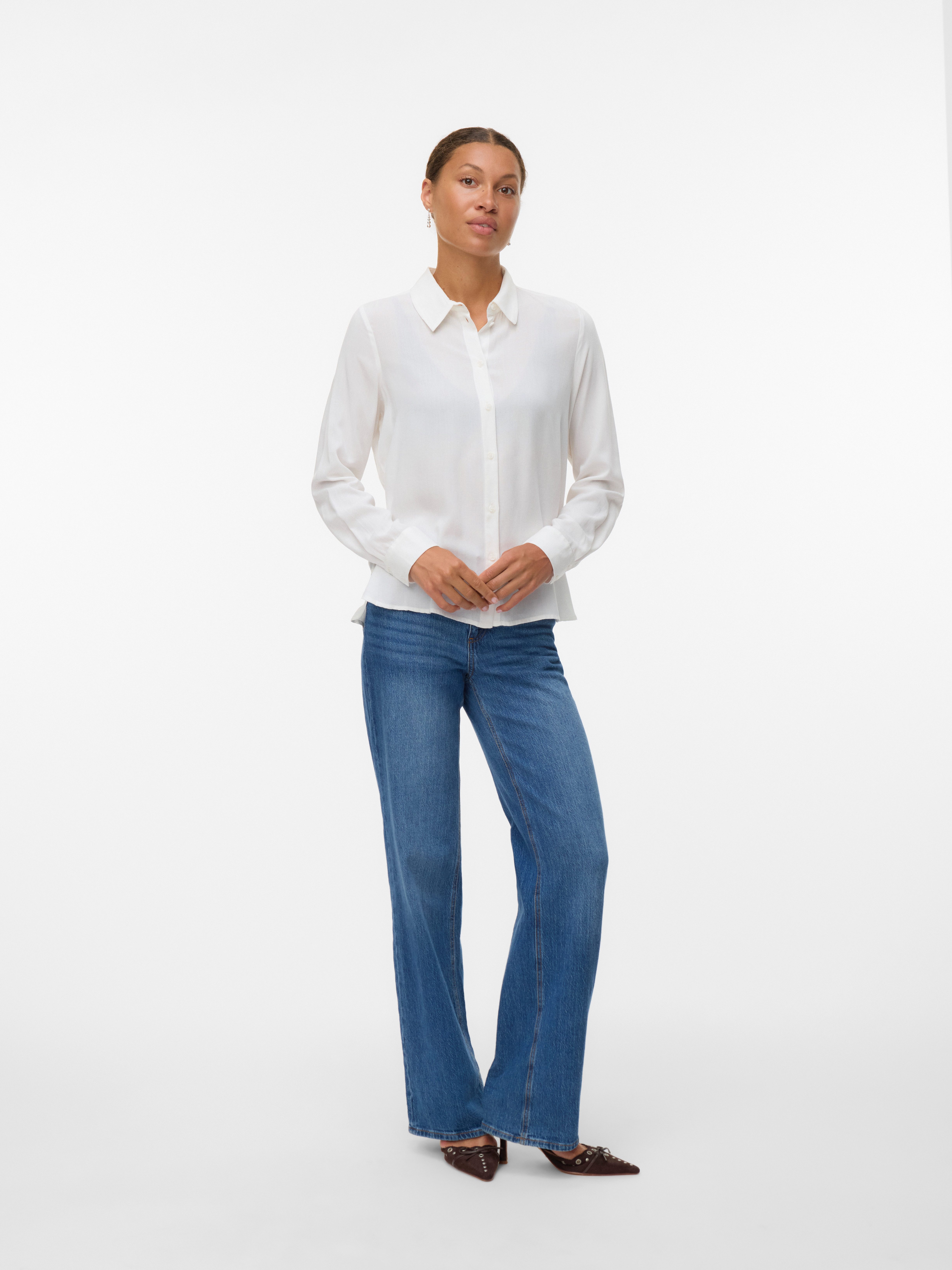 Vero Moda Overhemdblouse VMBUMPY L/S BASIC SHIRT WVN GA NOOS