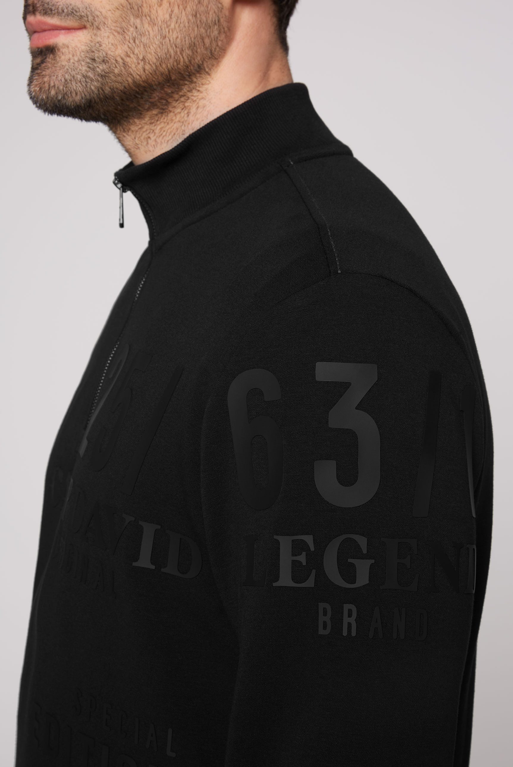 CAMP DAVID Sweatshirt met merkopschrift op borsthoogte