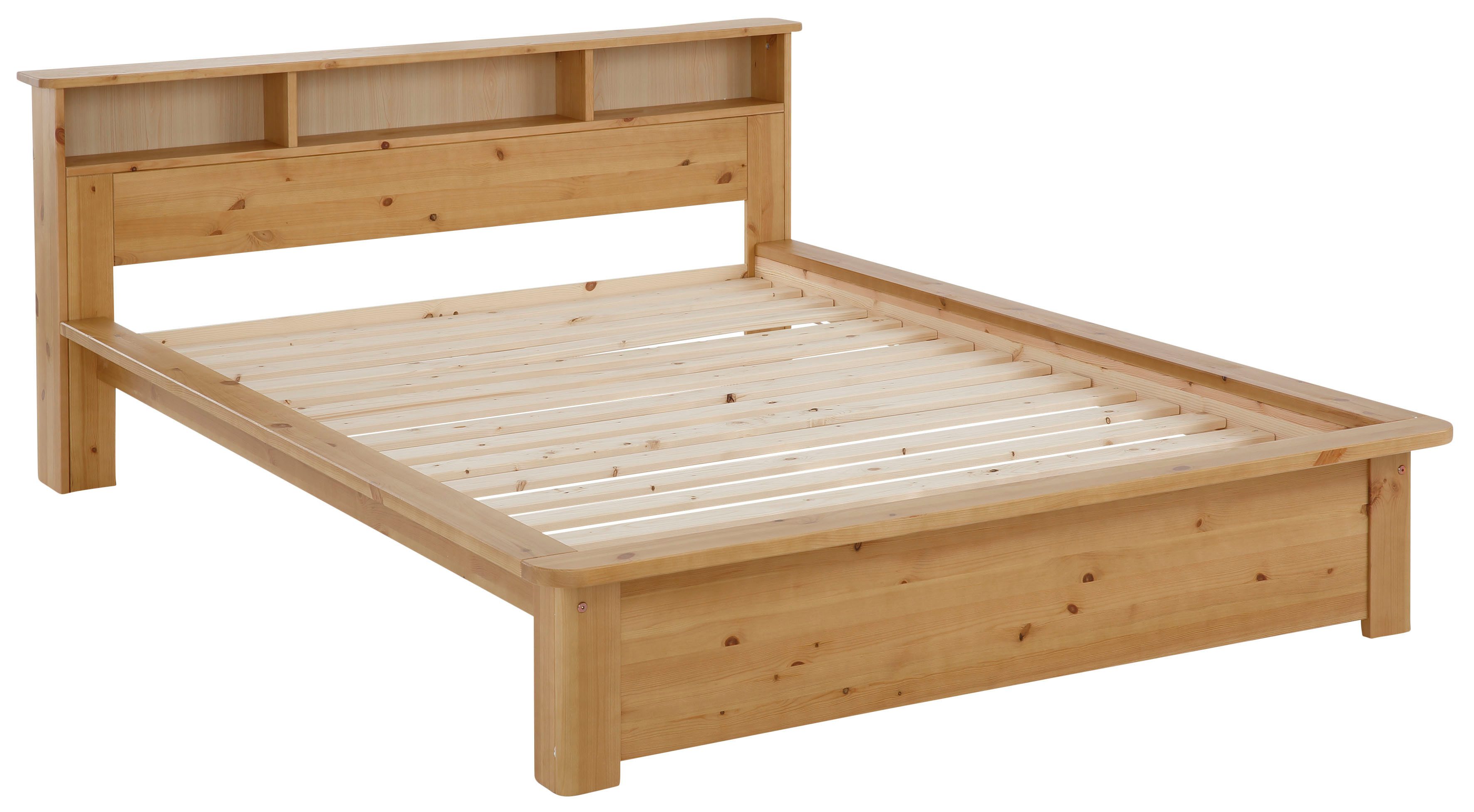 Home affaire Massief houten ledikant "KERO" BESTSELLER! Opbergruimte in het hoofdeinde gecertificeerd massief hout (grenen), optioneel met lade