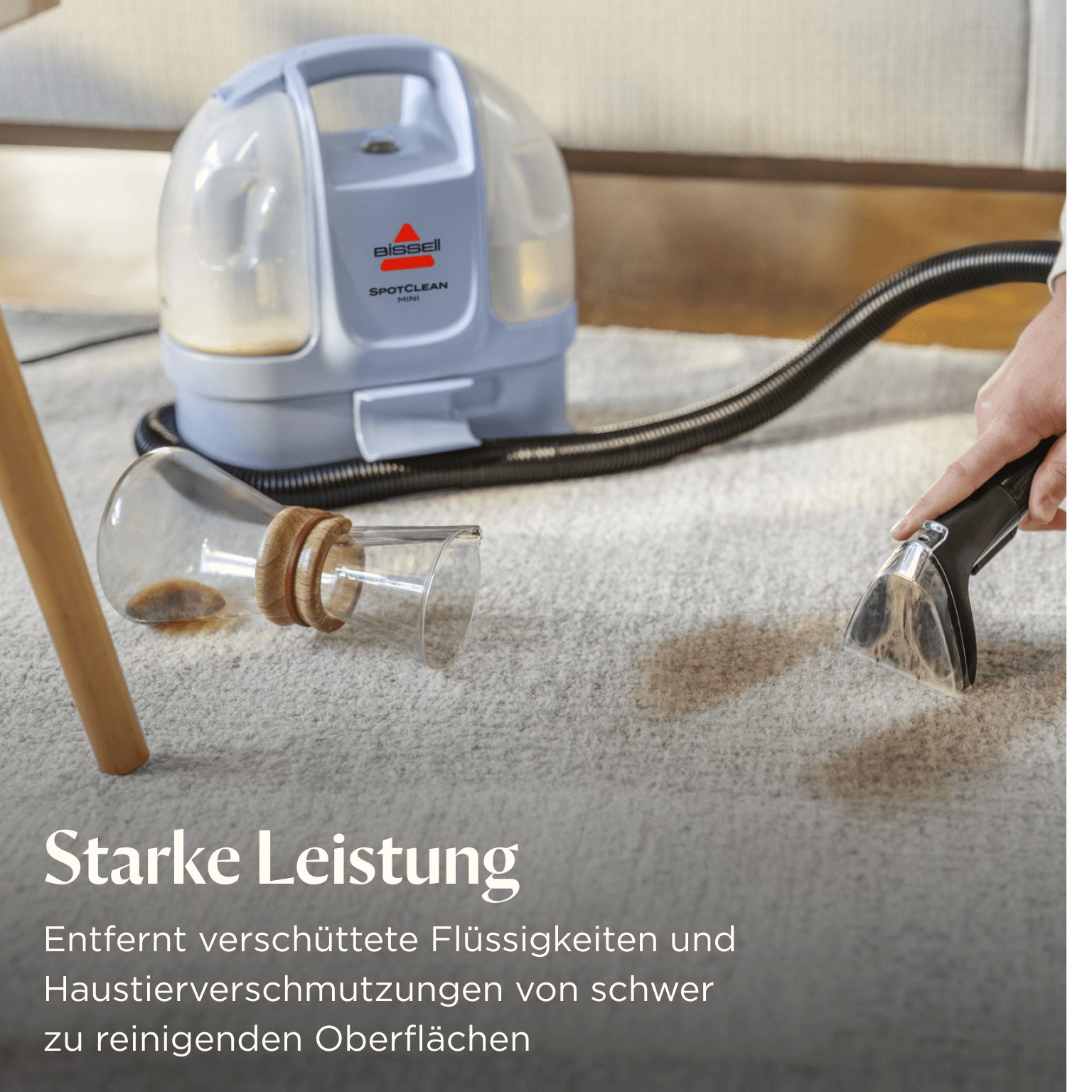 Bissell Waszuiger SpotClean Mini Select, leicht & klein, starke Saugleistung, Dual-Tank