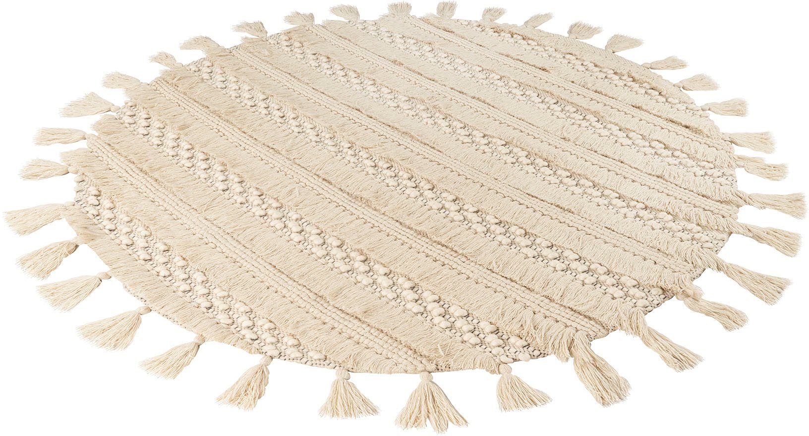 me gusta Wollen kleed Bohist 325 wollen vloerkleden beige