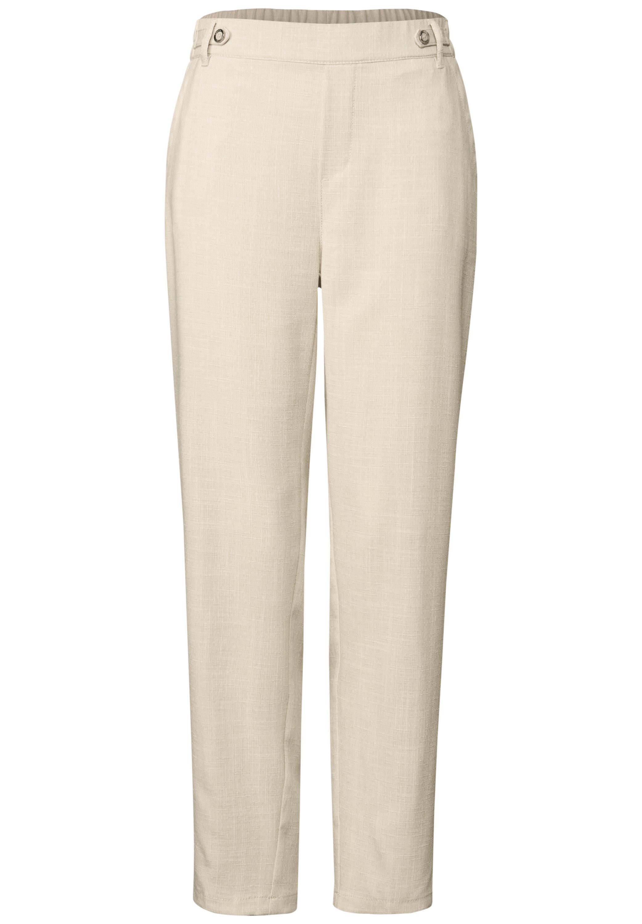 STREET ONE Chino met knoopdetail