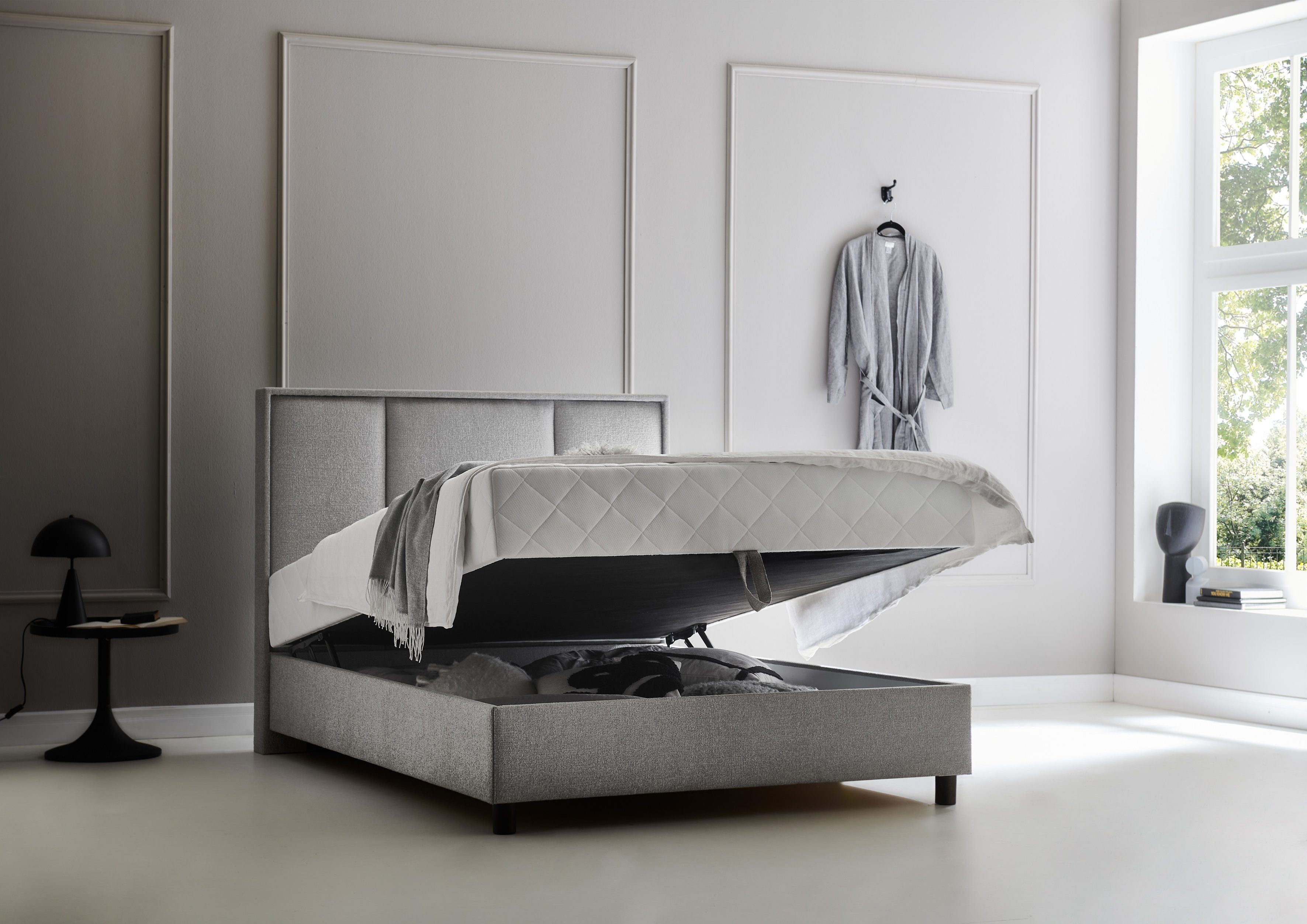 ATLANTIC home collection Boxspring ARLA met pocketveringsmatras en bedkist