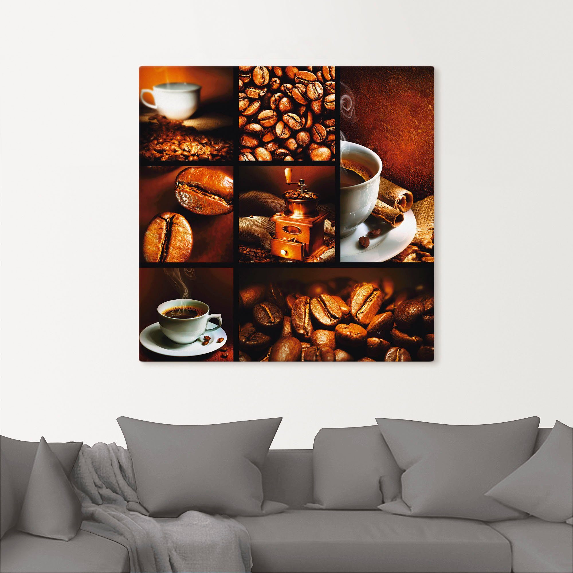 Artland Artprint Koffie collage als artprint op linnen, poster, muursticker in verschillende maten