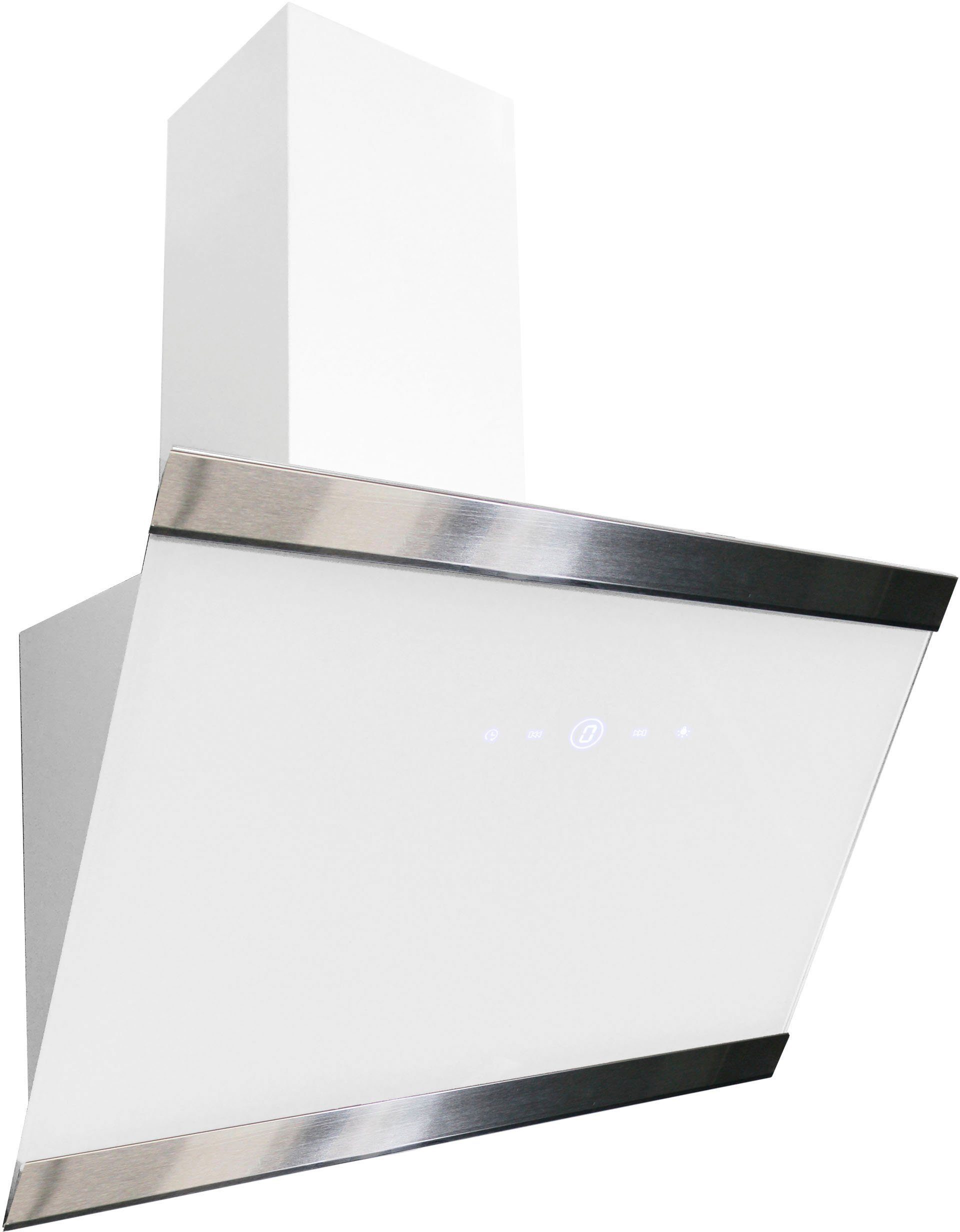 RESPEKTA Schuine wandkap 60 cm, 9 vermogensniveaus, led-verlichting, geschikt voor afzuiging en recirculatie