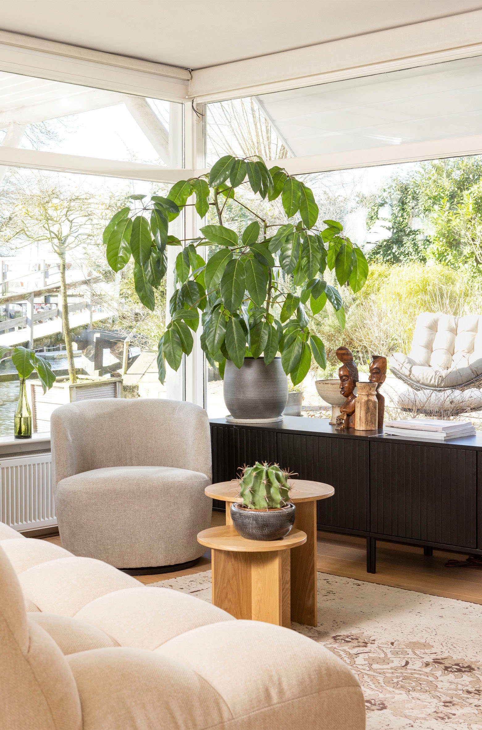 WOOOD Bijzettafel Colle van geperste eucalyptusplaten (2 stuks)