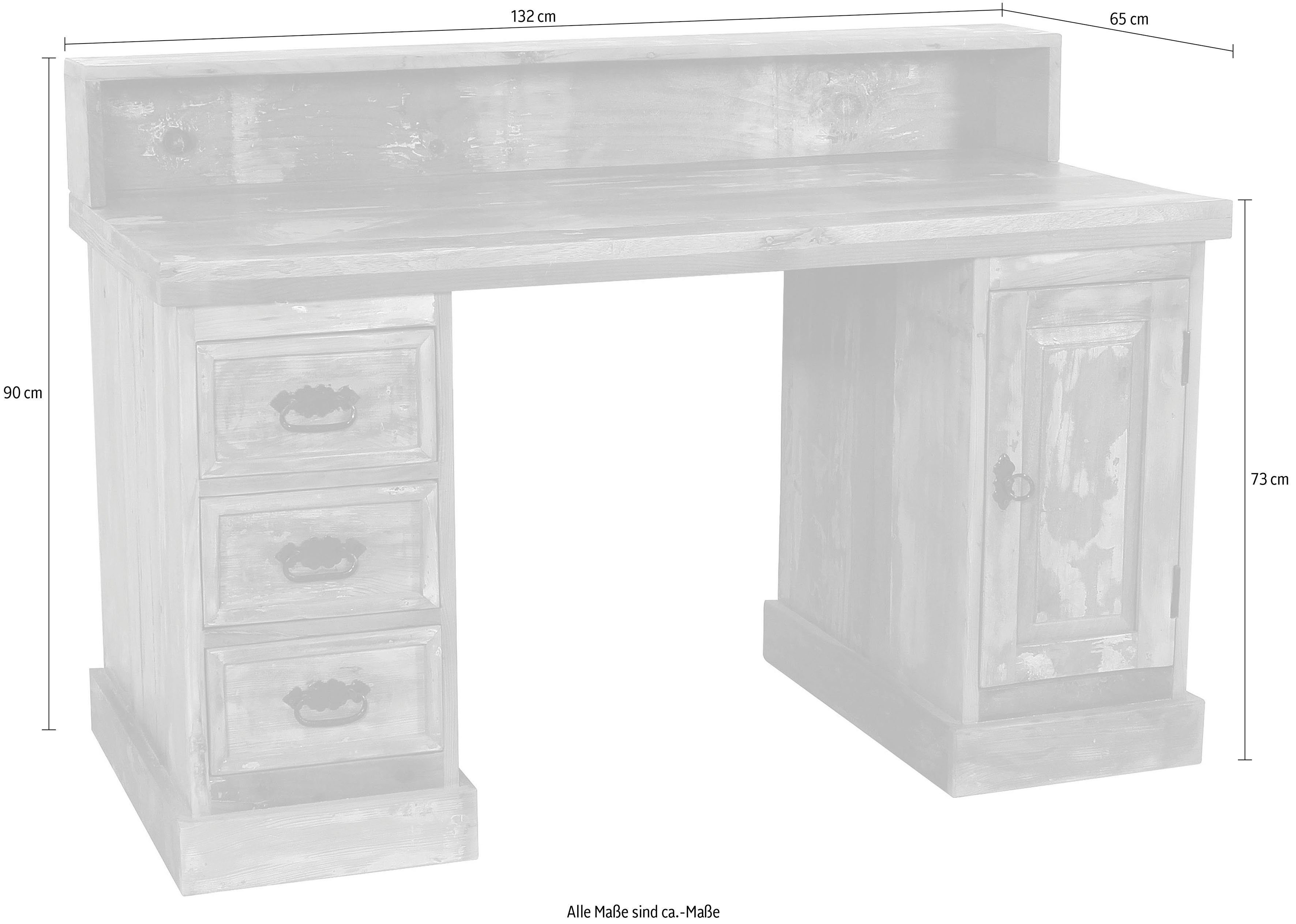 SIT Bureau Secretaris van gerecycled gebruikt hout met verfresten