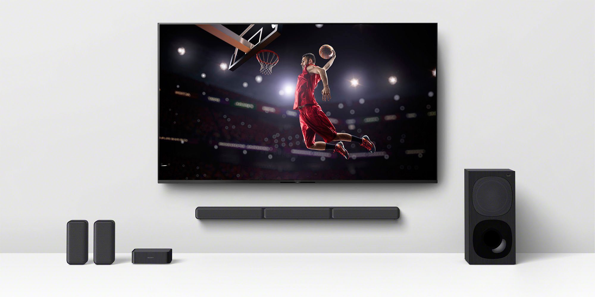 Sony Soundbar HT-S40R kanaal- inclusief bedrade subwoofer, draadloze rear-luidsprekers