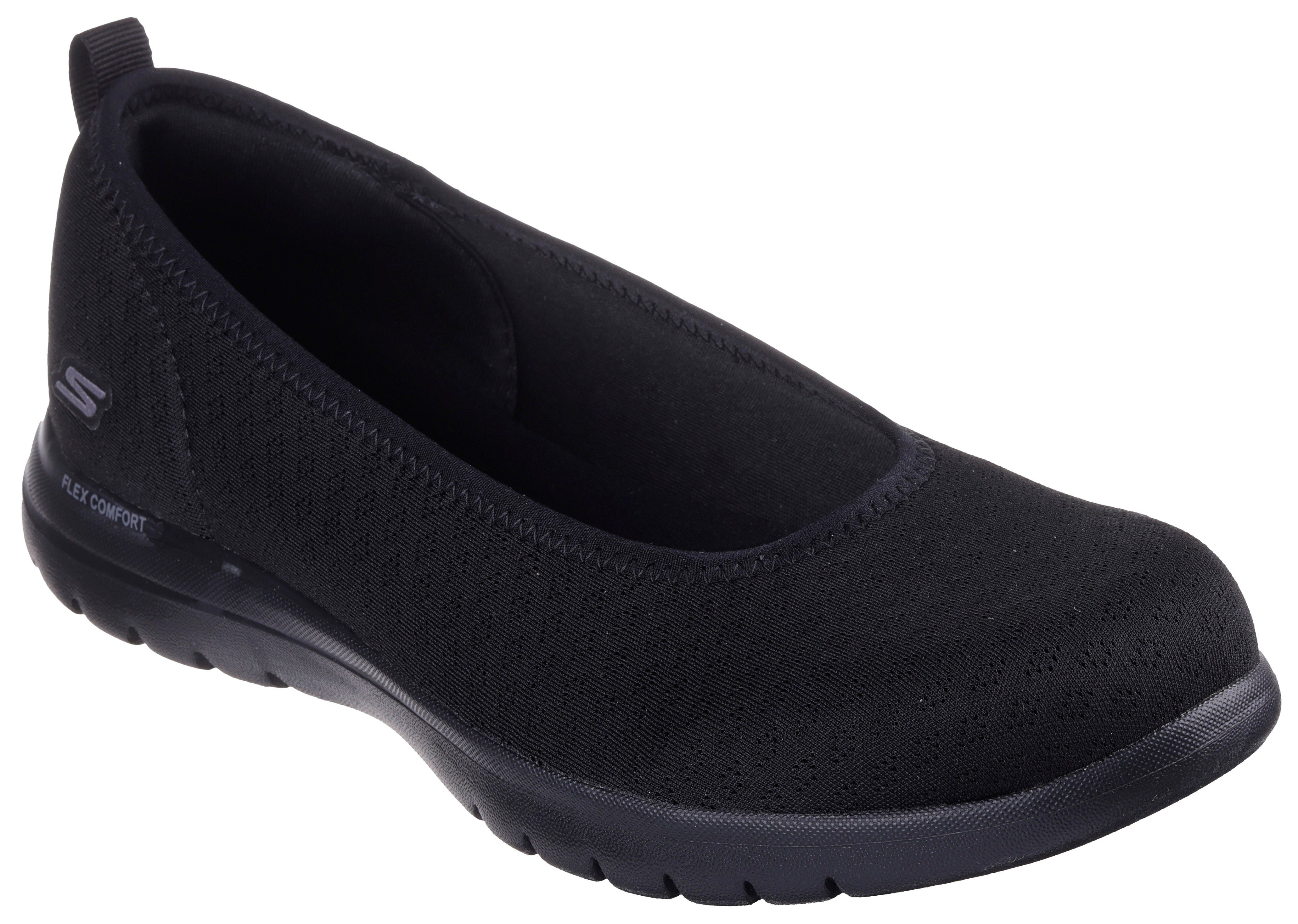 Skechers Ballerina's ON-THE-GO FLEX-SIENA Slipper, instapschoen, slip-on sneaker met comfortabele elastische afwerking