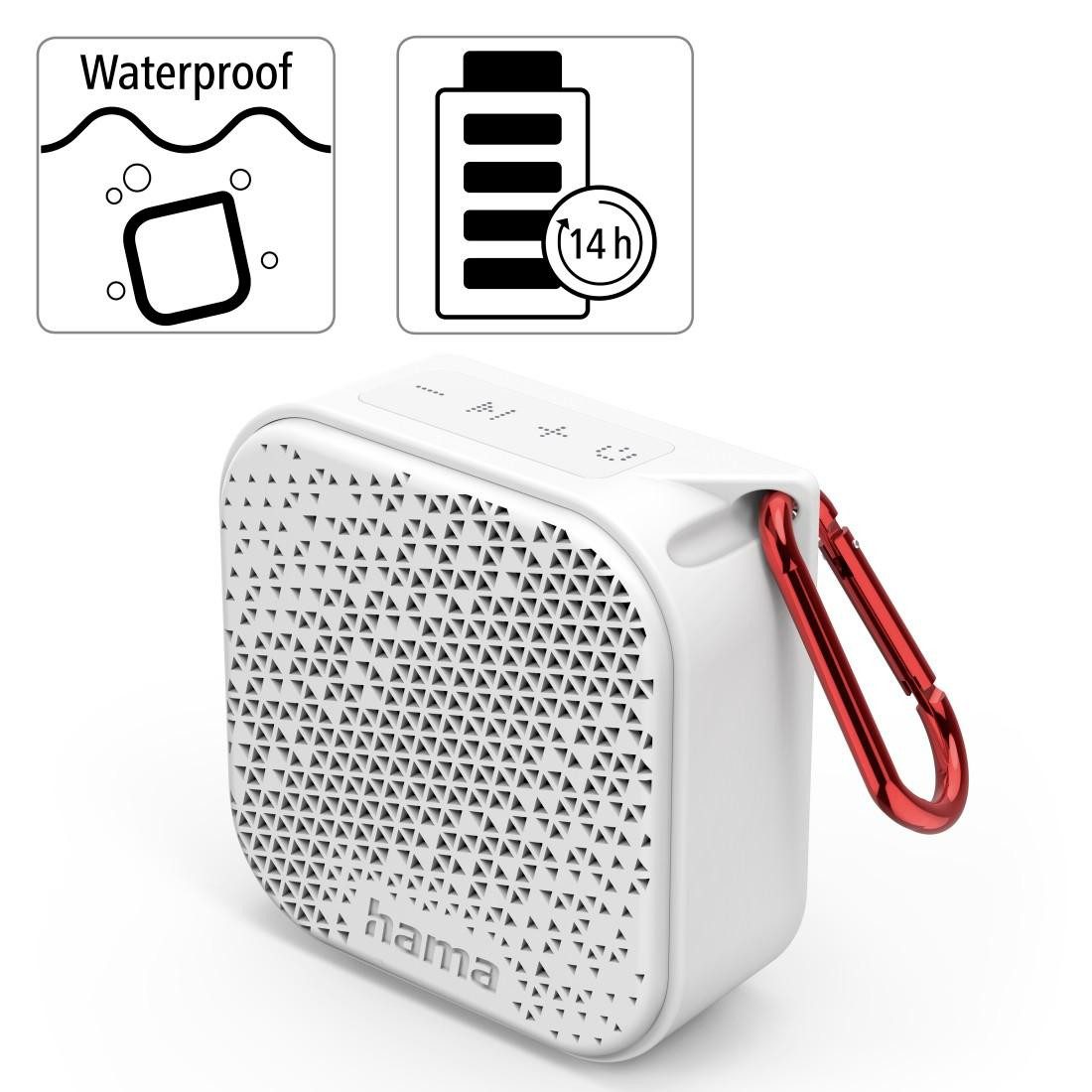 Hama Bluetooth luidspreker Mini Bluetooth luidspreker (waterdicht IP67, 3,5W, mobiel, karabijnhaak)