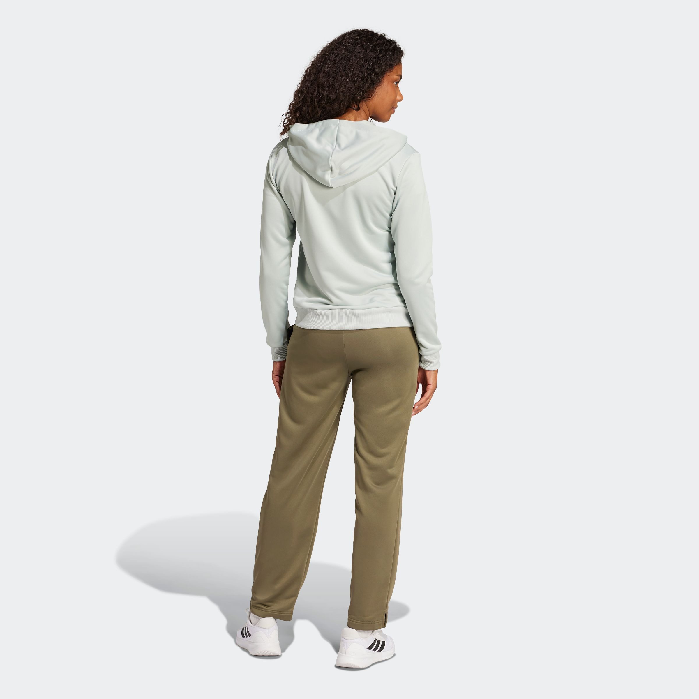adidas Sportswear Trainingspak W LINEAR TS Trainingsjack met capuchon, trainingspak (2-delig)