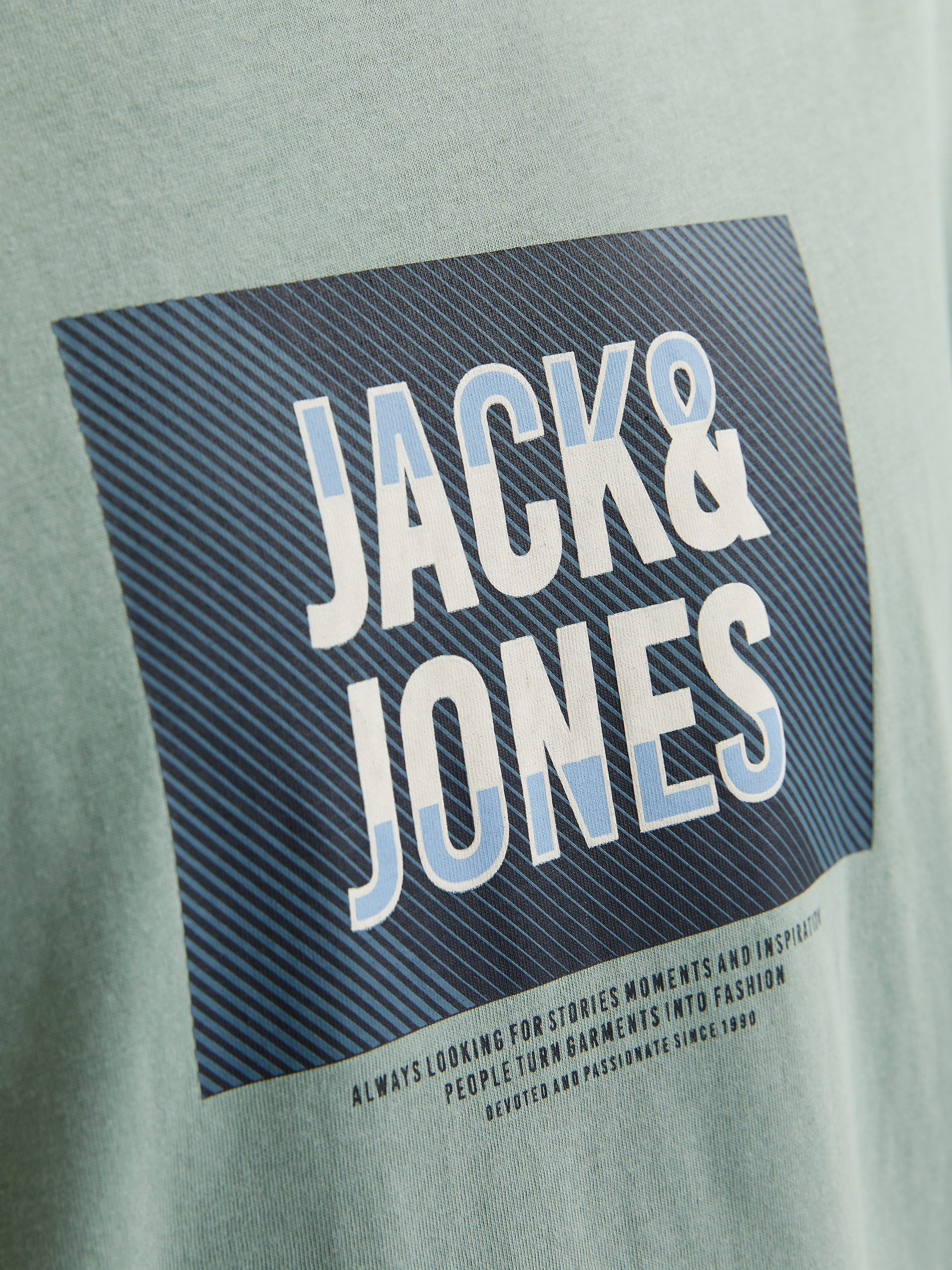 Jack & Jones Shirt met print JJHUDSON TEE SS CREW NECK