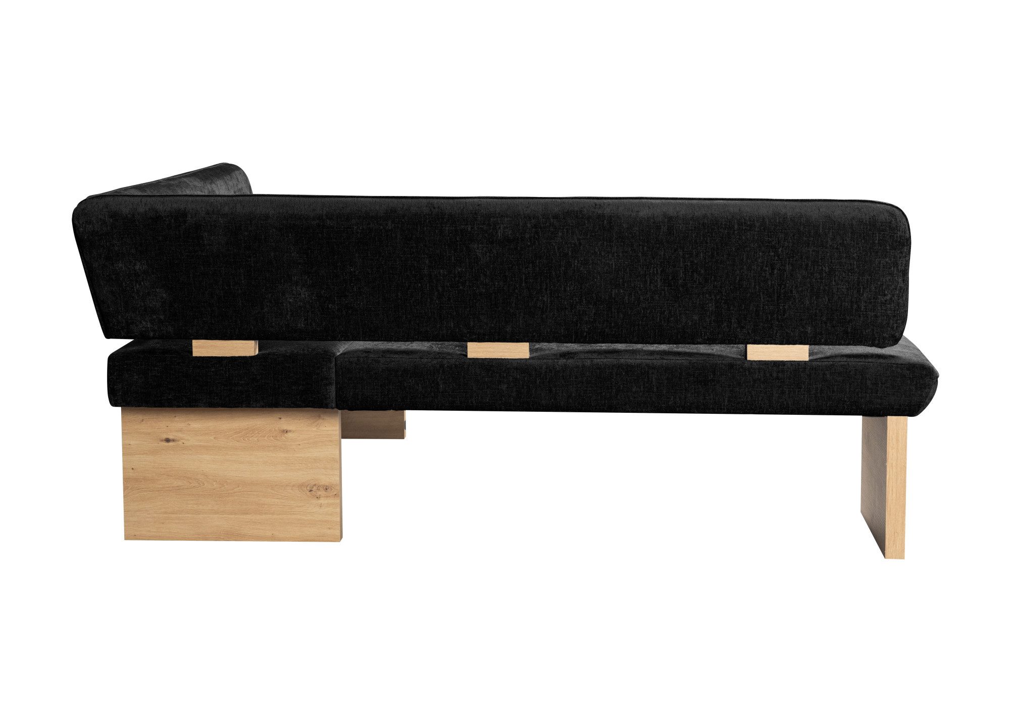 Home affaire Hoekbank Louise gestoffeerde bank, eetkamerbank, keukenbank met nosag golfveren in de zitting voor meer comfort, breedte 212x170 cm