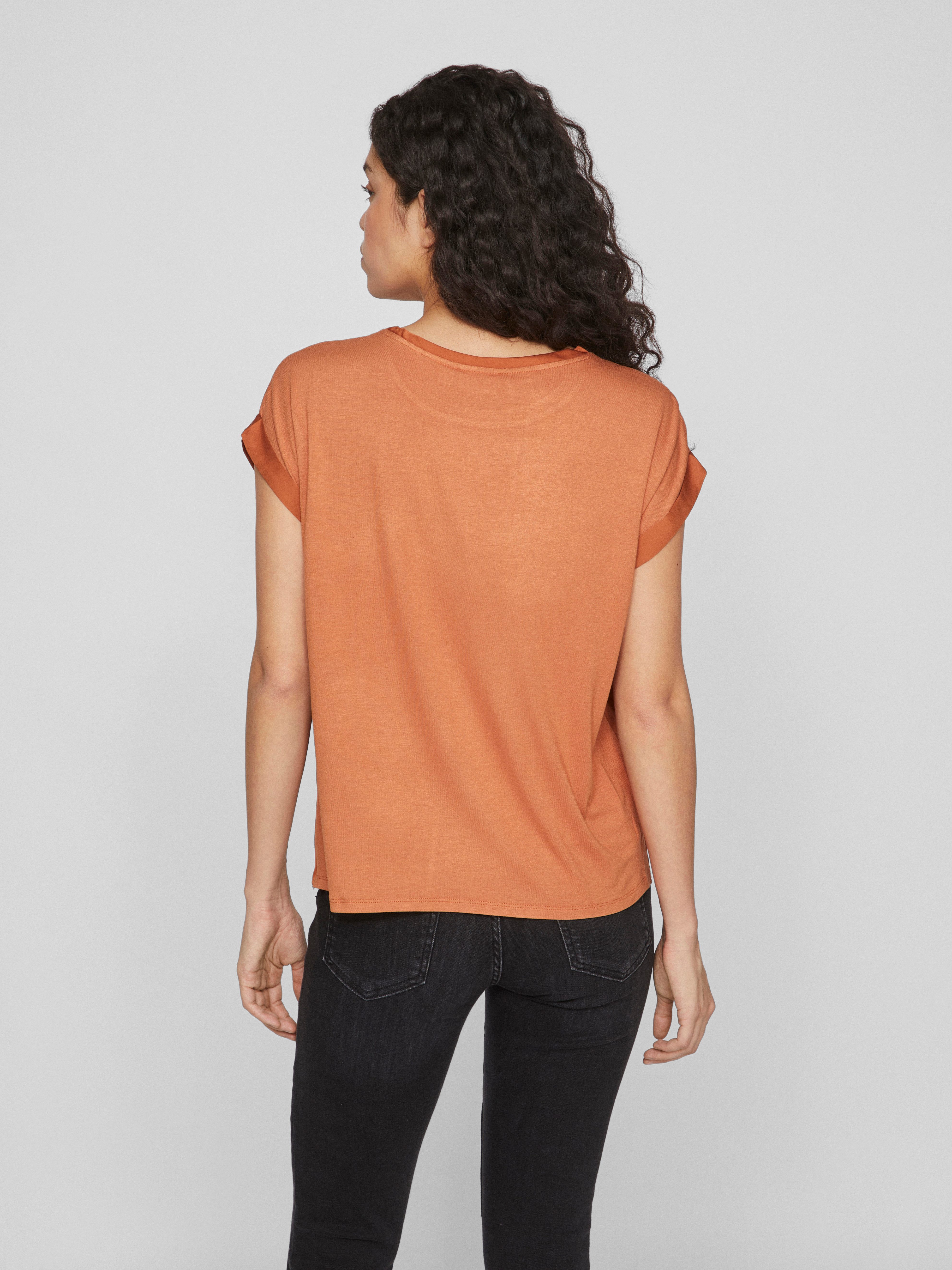 Vila Shirt met korte mouwen VIELLETTE S/S SATIN TOP - NOOS