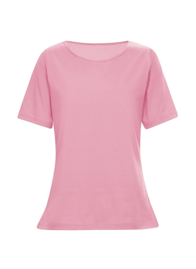 Trigema T-shirt TRIGEMA T-shirt DELUXE katoen met kristallen (1-delig)